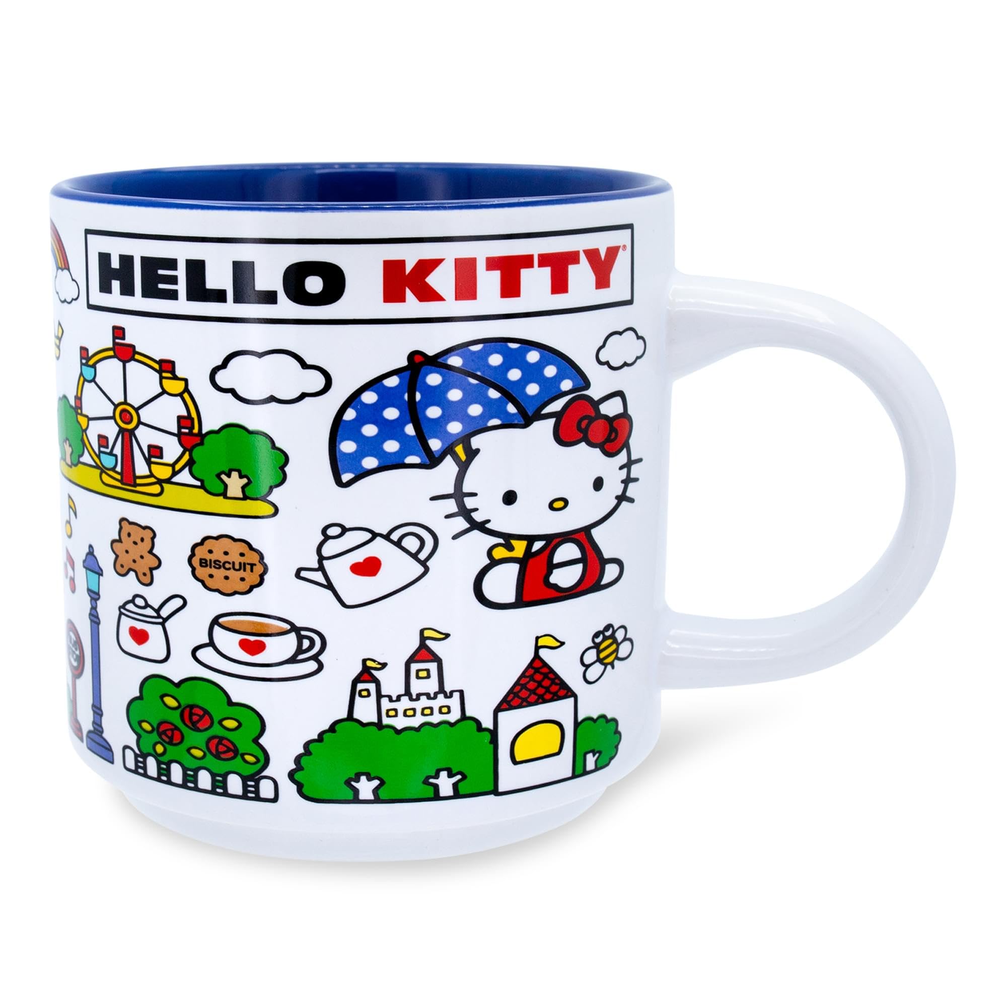 Sanrio Hello Kitty Red Map ceramic Mug  Holds 13 Ounces