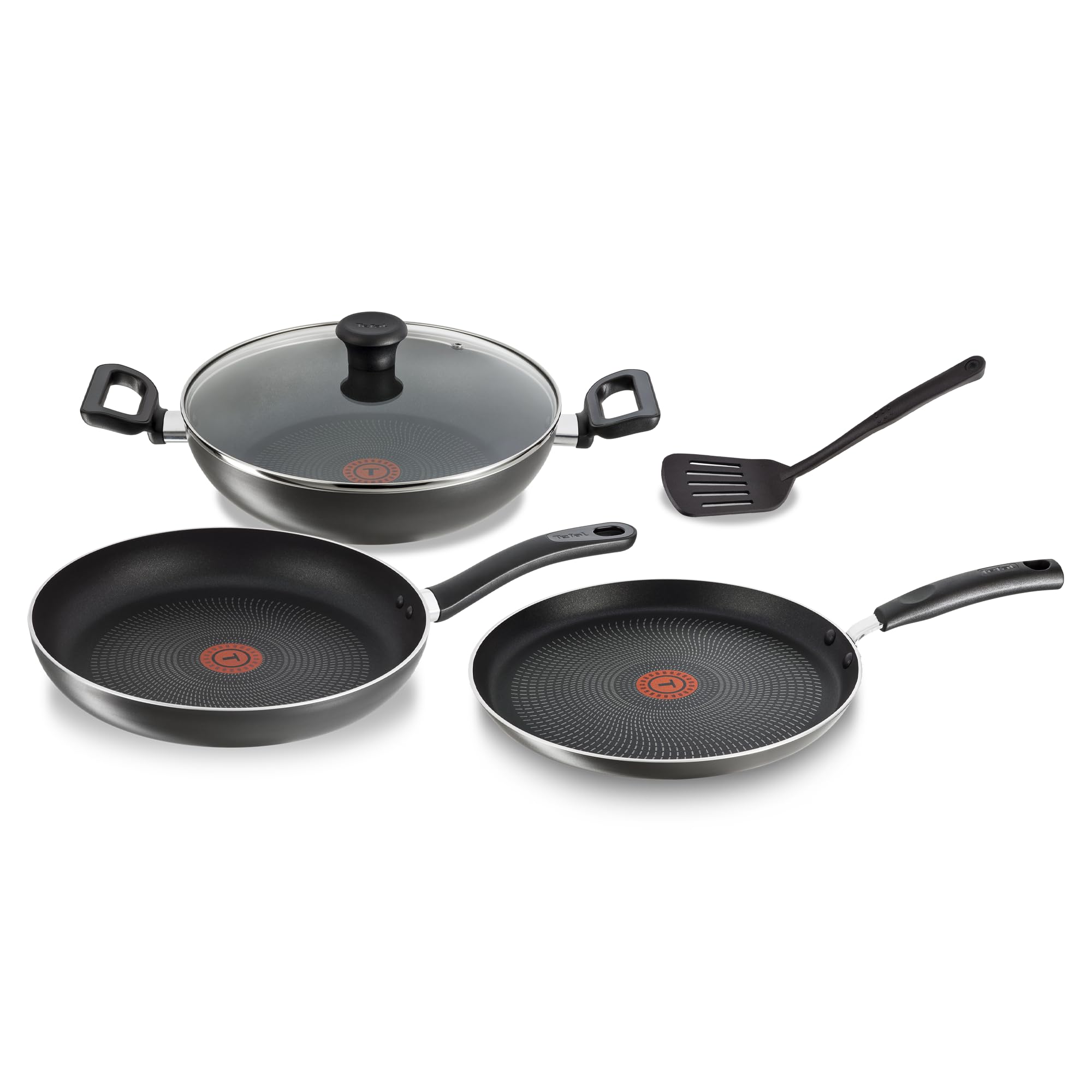 Tefal Delicia Cookware Set | Titanium NonStick Coating | Fast & Optimum Heat Distribution | Thermo Signal Technology | 100% Pfo