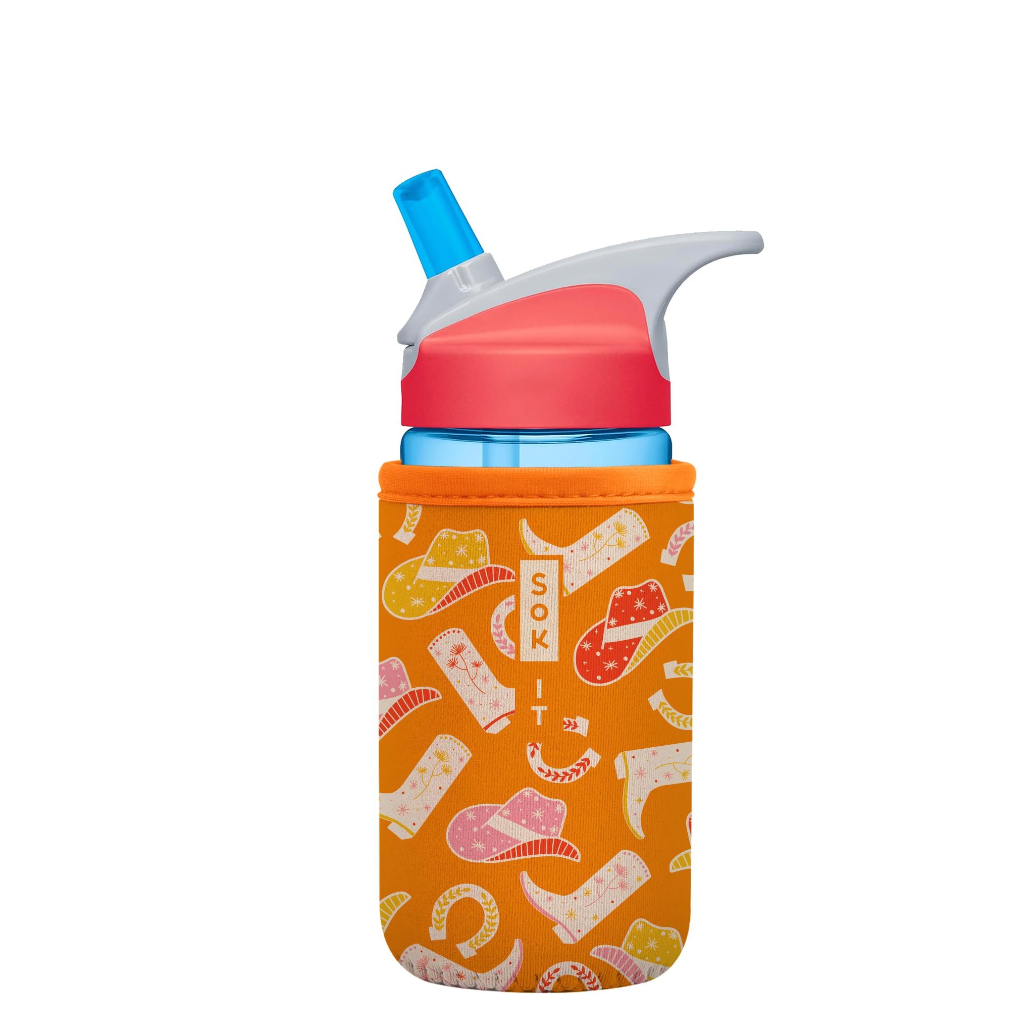 Sok It BotlSok Water Bottle Sleeve Insulated Neoprene Cover (Cowgirl Couture, Fits 12oz CamelBak or Nalgene)