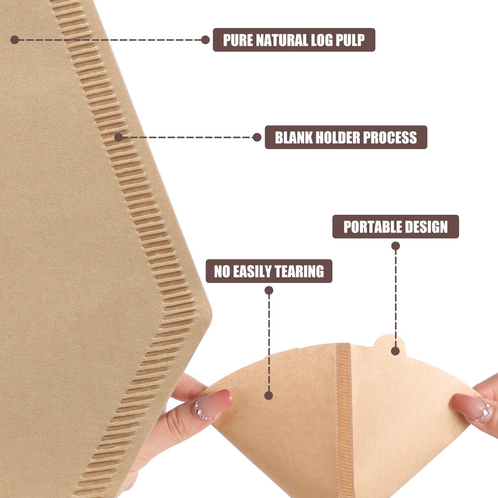 200 Count #4 Cone Coffee Filters 8-12 Cups, Disposable Coffee Filters 4 Cone Paper Unbleached Natural 4 Filters Paper Compatible