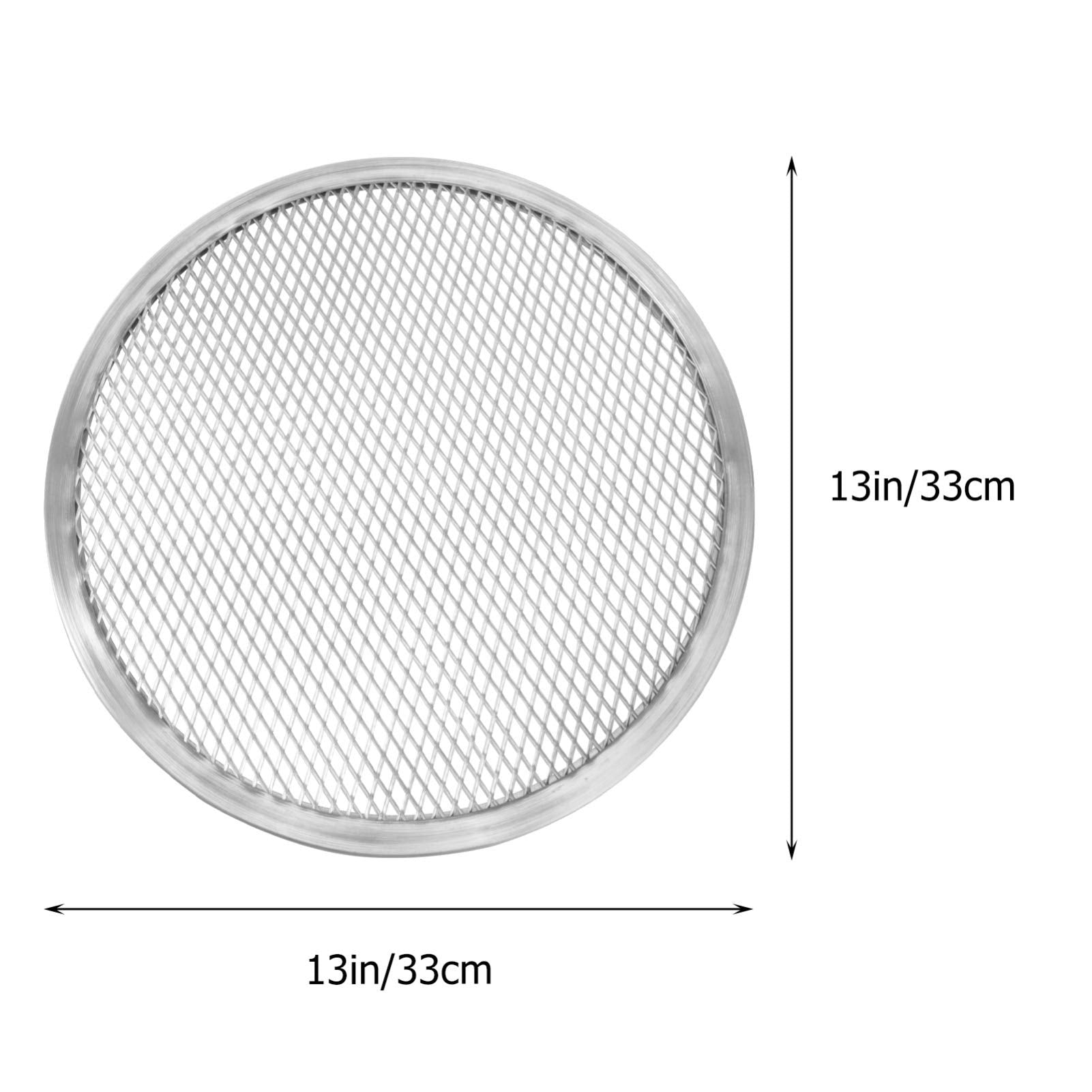 Luxshiny Stainless Steel Pizza Pan 13- Inch Aluminum Pizza Screen Pizza Wire Mesh Tray Pizza Baking Screen Pizza Baking Net For