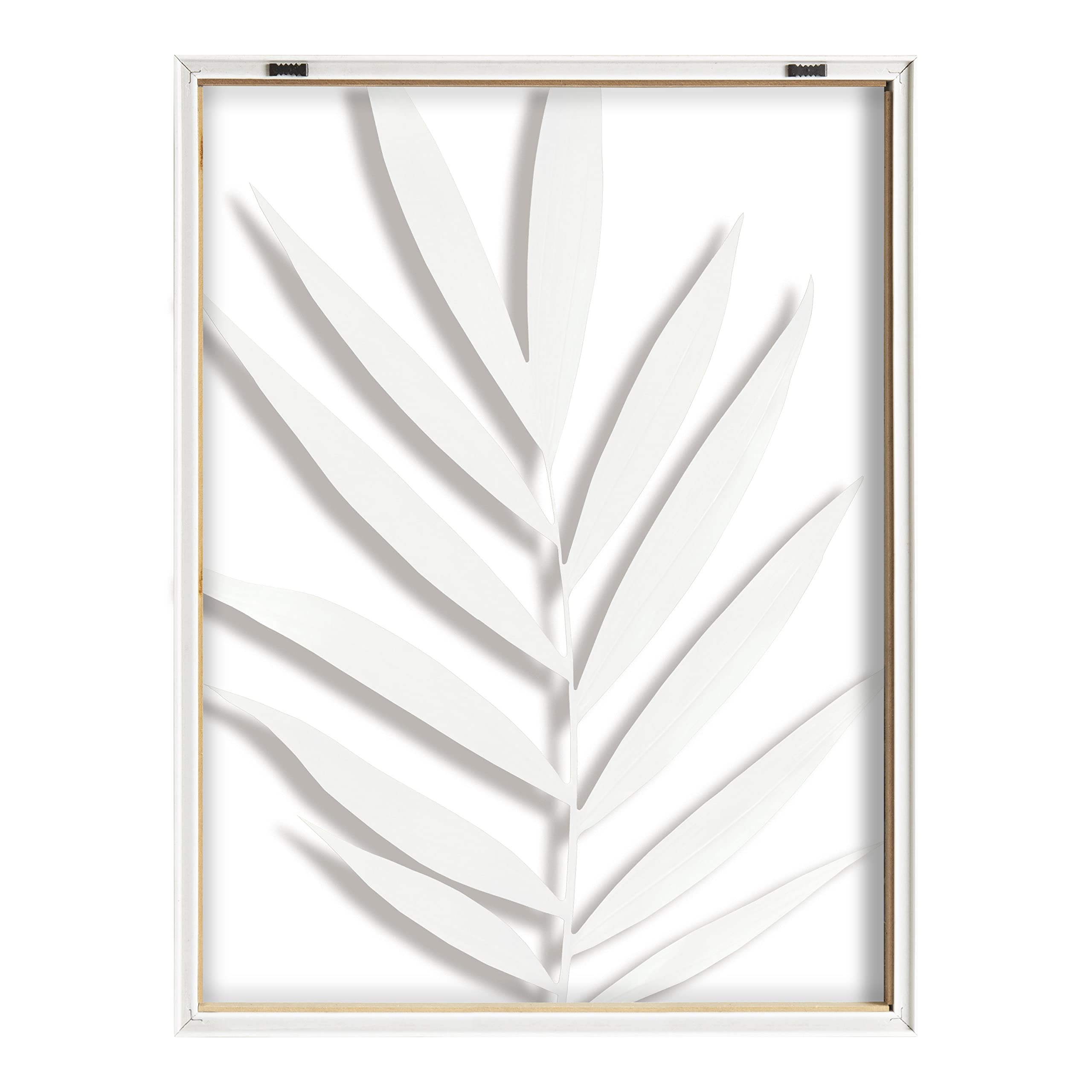 Kate And Laurel Blake Botanical 5F Framed Printed Glass Wall Art By Amy Peterson Art Studio, 18X24 Natural, Modern Wall Decor In