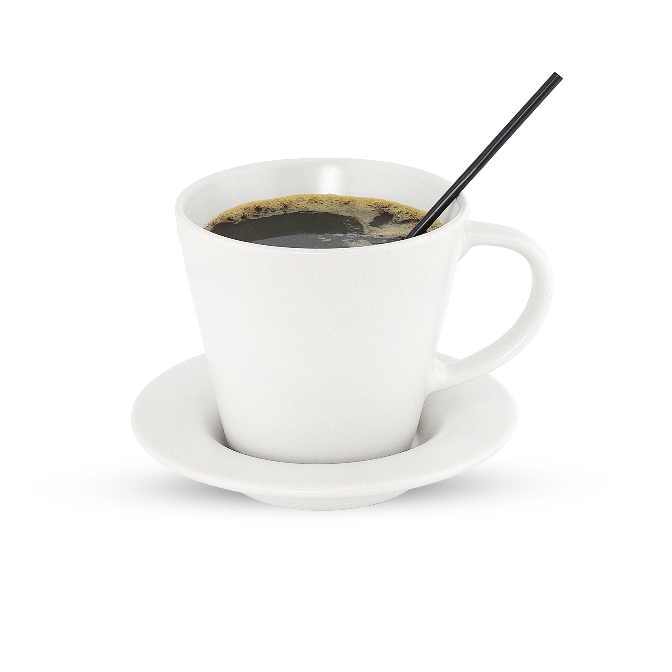 Disposable Plastic Coffee Stirrer Straw - 5 Inch Sip Stir Stick (Black, 1000)