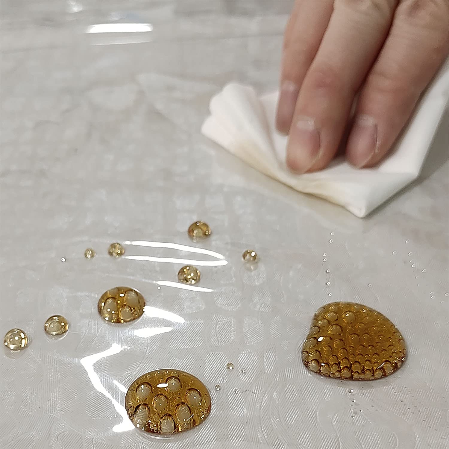 Clear Vinyl Tablecloth Protector Indoor Waterproof Transparent Table Cover Oblong(Rectangle)-54'' X 72''