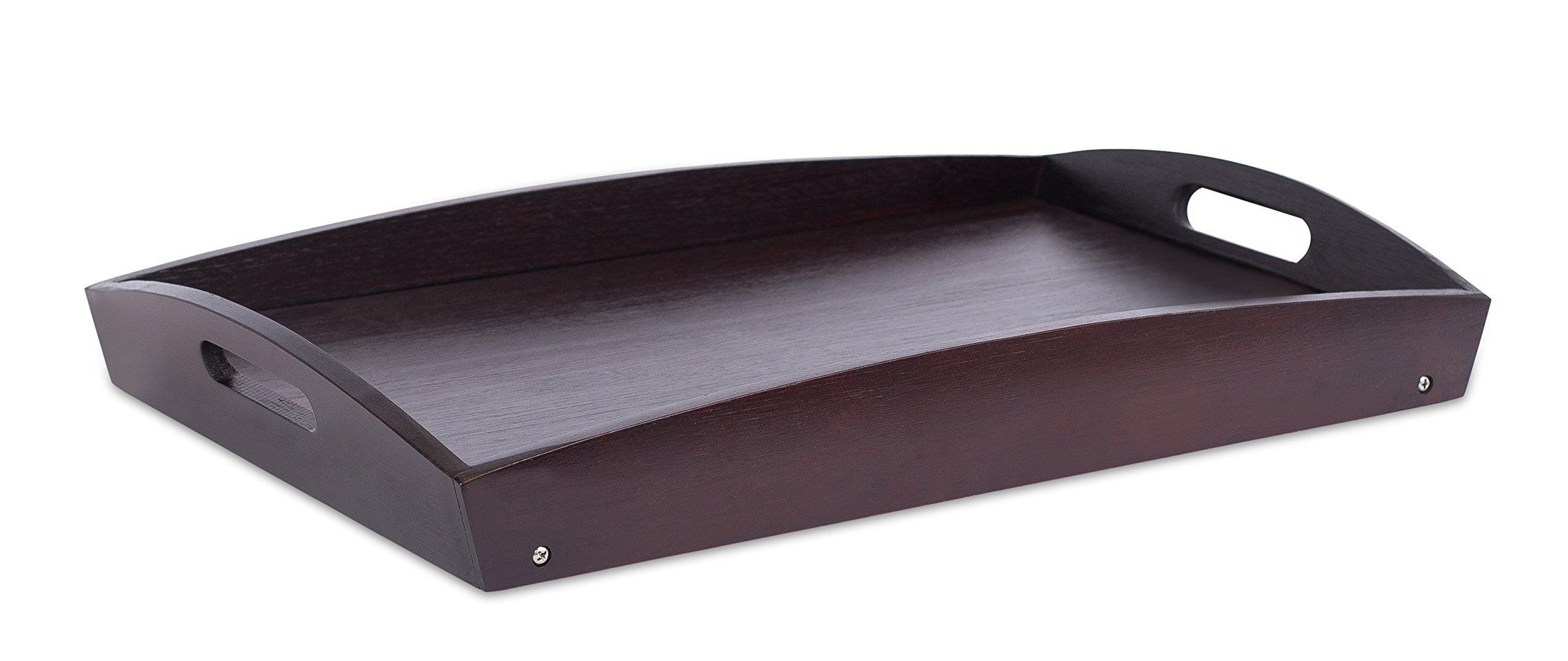 Birdrock Home Bamboo Bed Tray With Folding Legs - Rectangular Wood Table - Wooden Curved Sides Breakfast Serving Tray - Ideal Fo