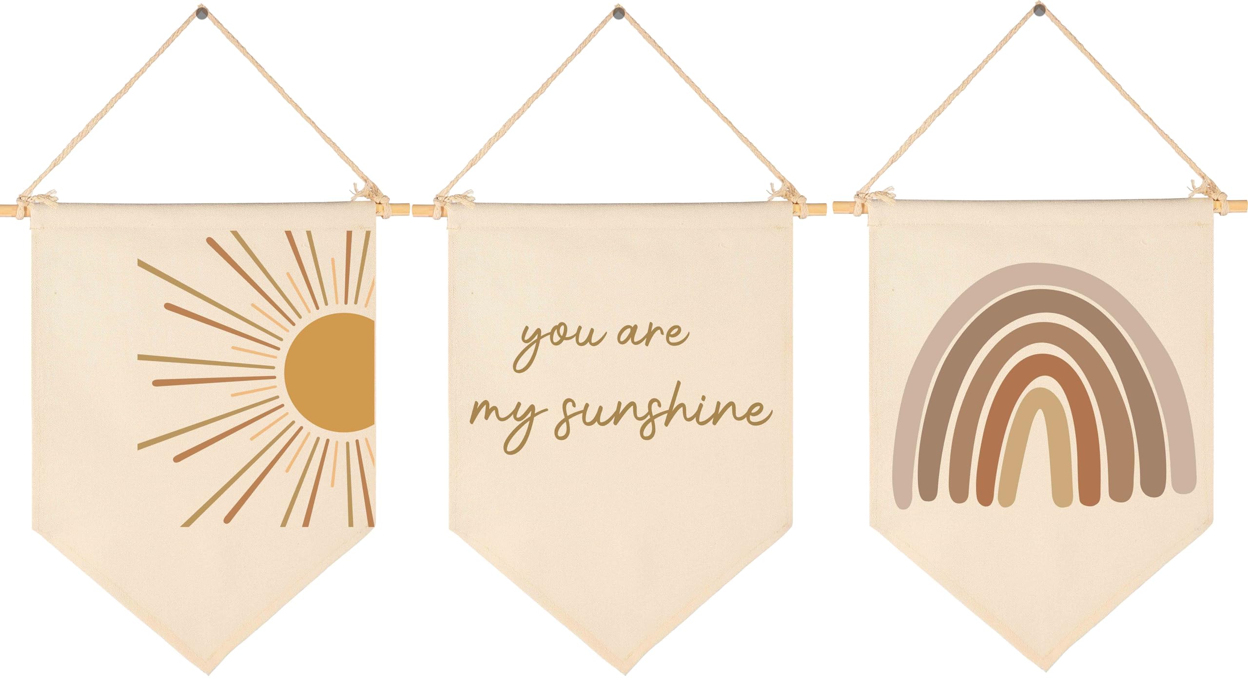 You Are My Sunshine-Sun Rainbow-Baby Flag Gift Shower-Flag Decor Gifts for Boys Girls Kids-Canvas Hanging Banner Wall Sign Prese