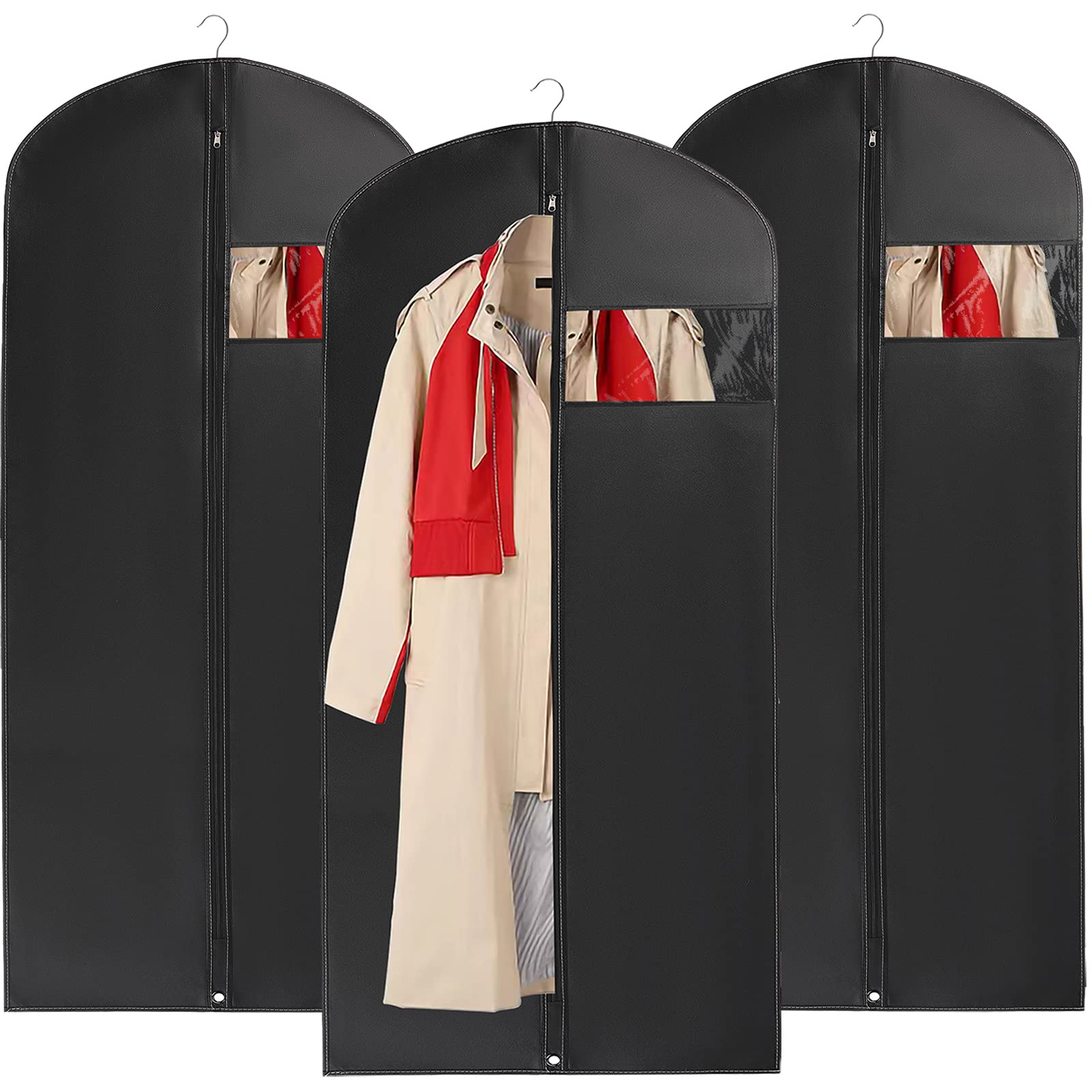 50      Garment Bags For Hanging Clothes (Set Of 3) Suit Bags For Closet Storage Suit Cover Bags For Men Woman Coat Sweater Danc