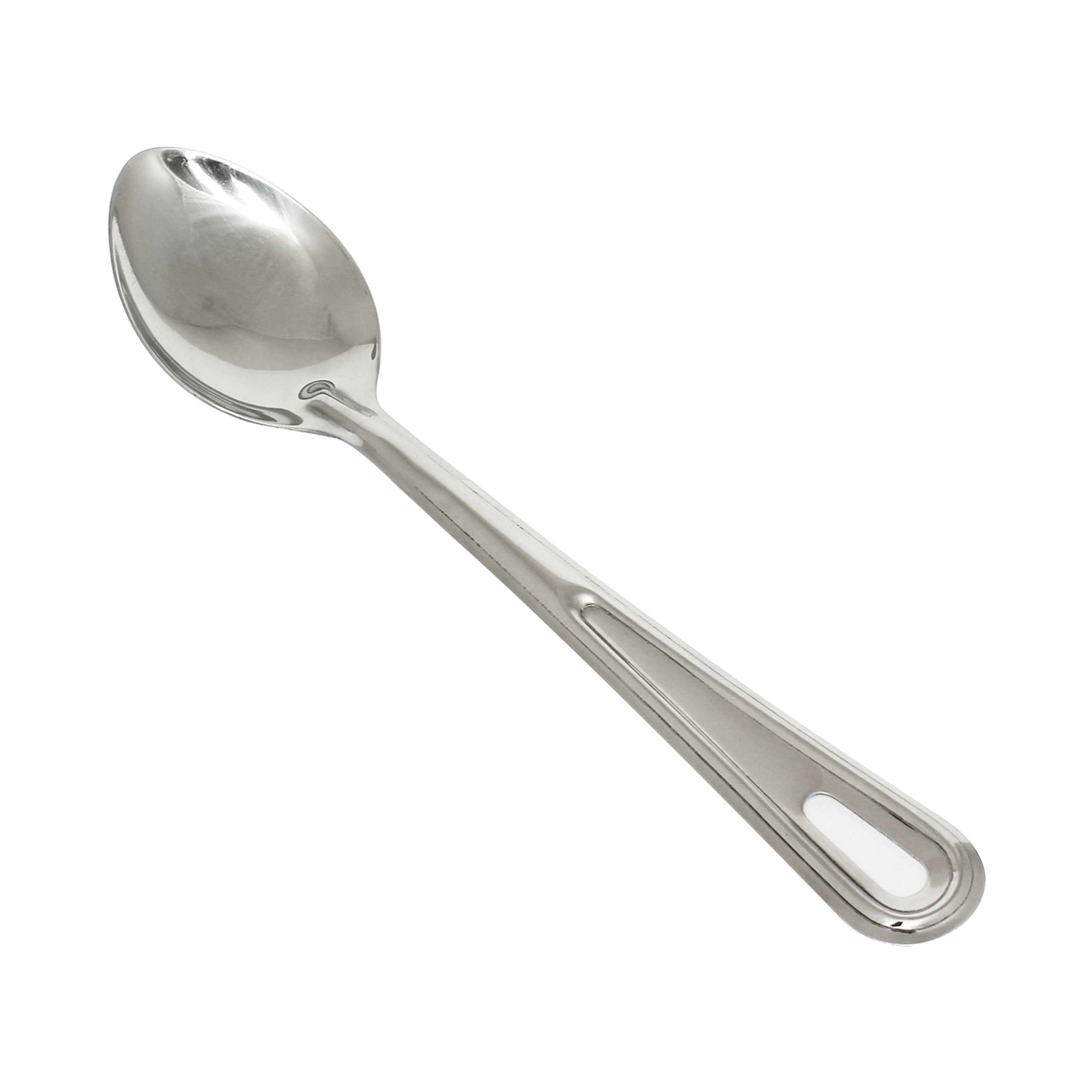 Thunder Group 13 solid basting spoon, stainless steel handle, comes in each