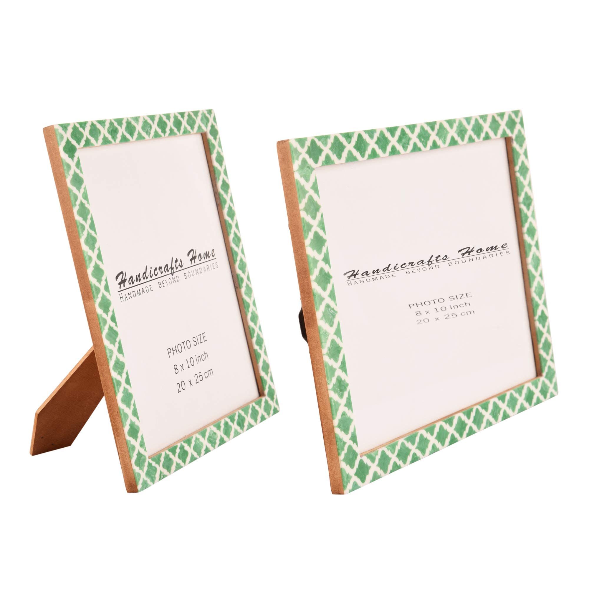 Handicrafts Home 8x10 Picture Frames Pack of 2 - Casablanca Collection Handcrafted Photo Frames, Perfect for Wall & Tabletop Dis