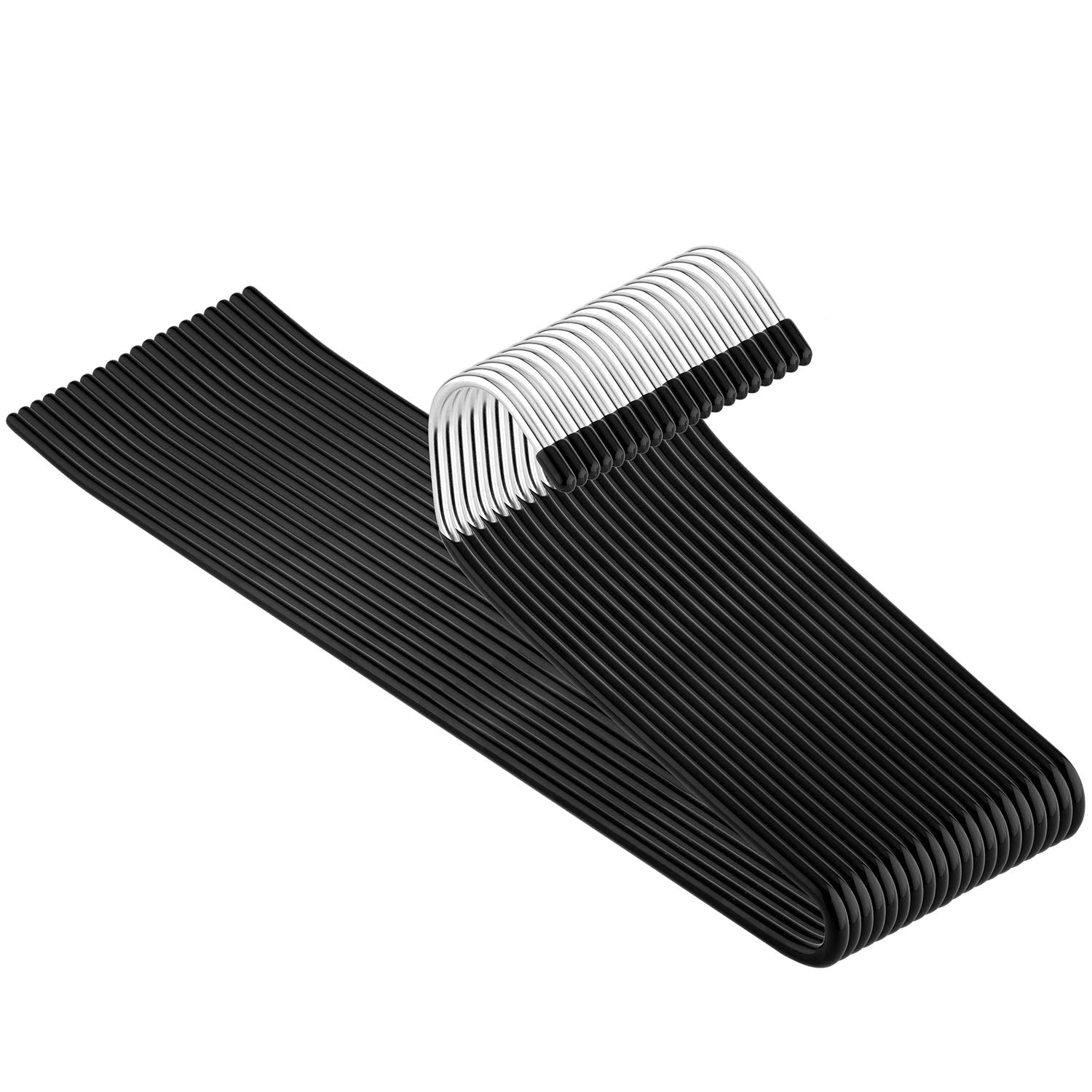 Corodo Pants Hangers, 20 Pack Non Slip Metal Pants Hangers Space Saving, Rubber Coating Short Neck Hangers