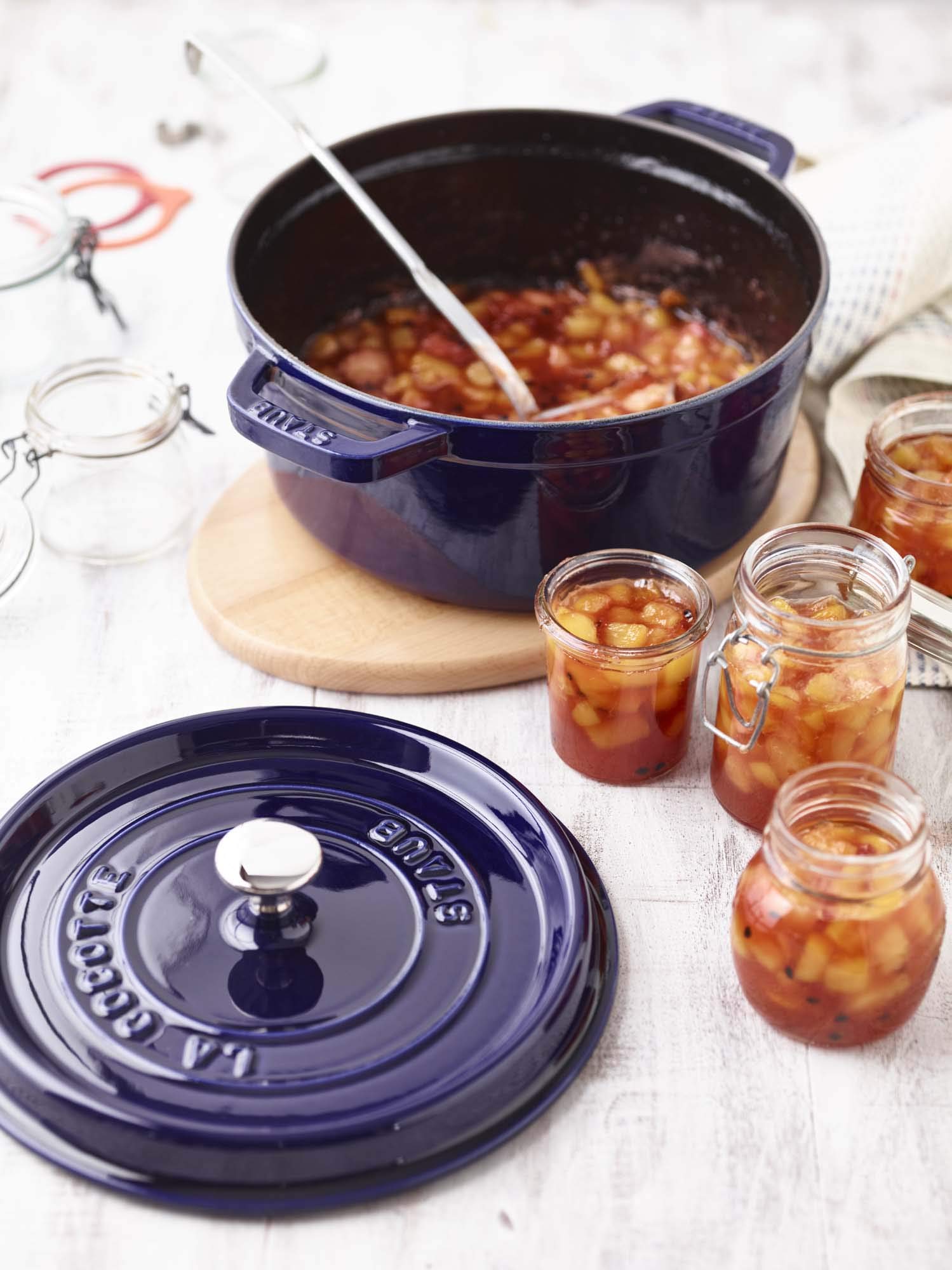 Staub Cast Iron 5.5-Qt Round Cocotte - Dark Blue, Made In France