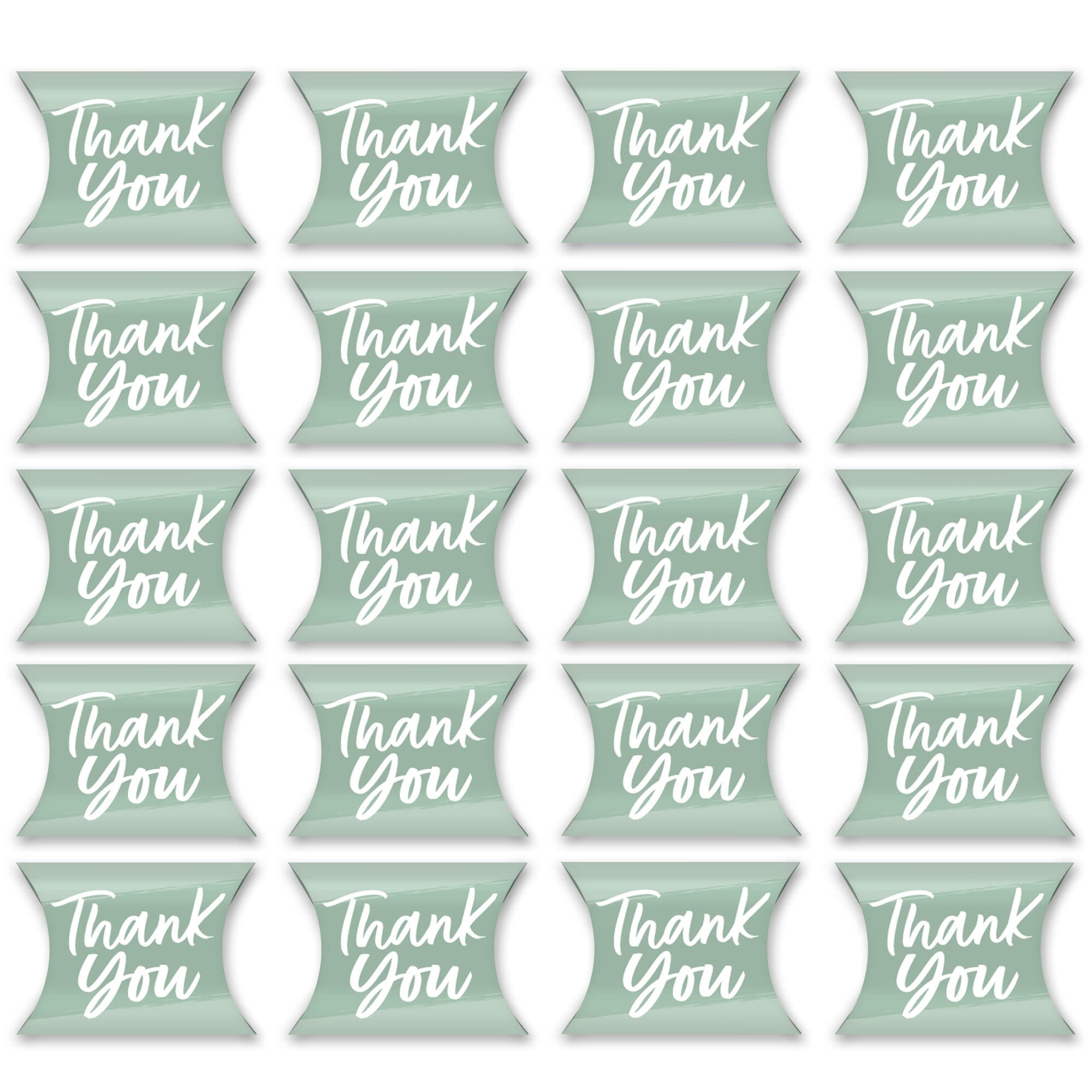 Big Dot Of Happiness Sage Green Elegantly Simple - Favor Gift Boxes - Guest Party Favors Petite Pillow Boxes - Set Of 20