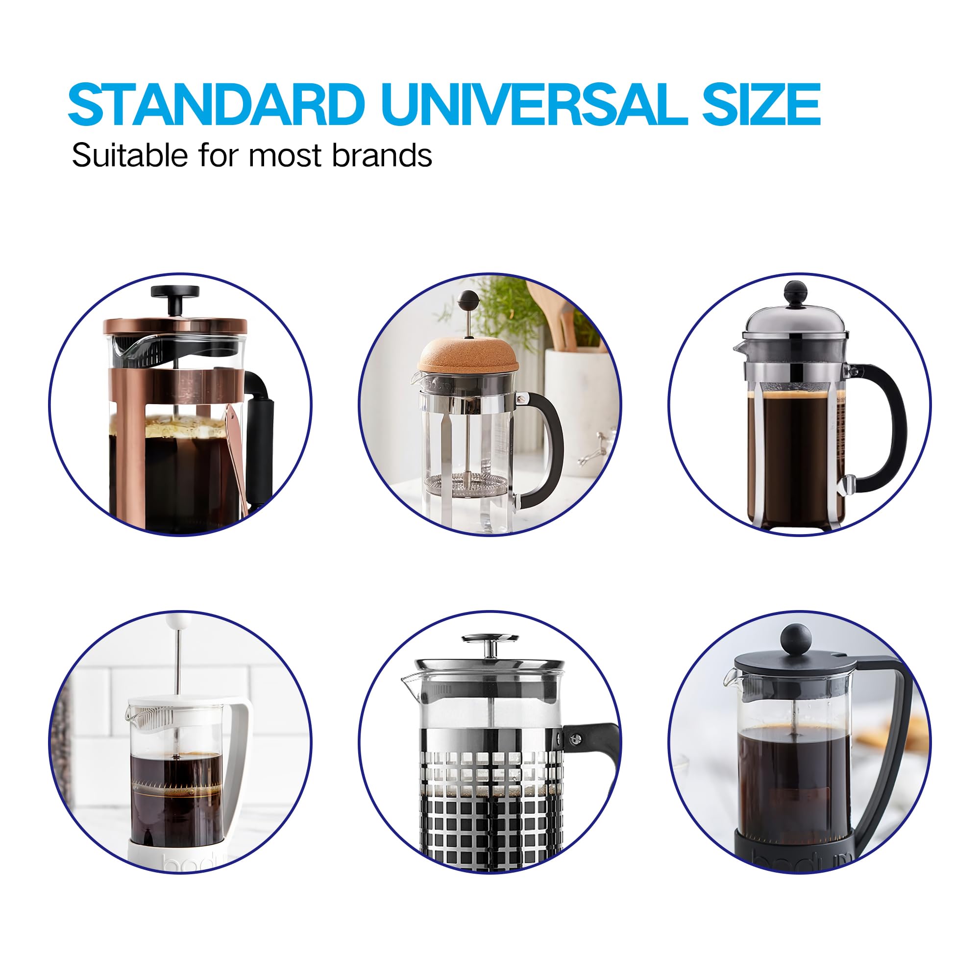 YMMIND 34 oz French Press Replacement Glass Beaker - Borosilicate Glass, Fits Most Brands, Model B-FPC-T, Transparent