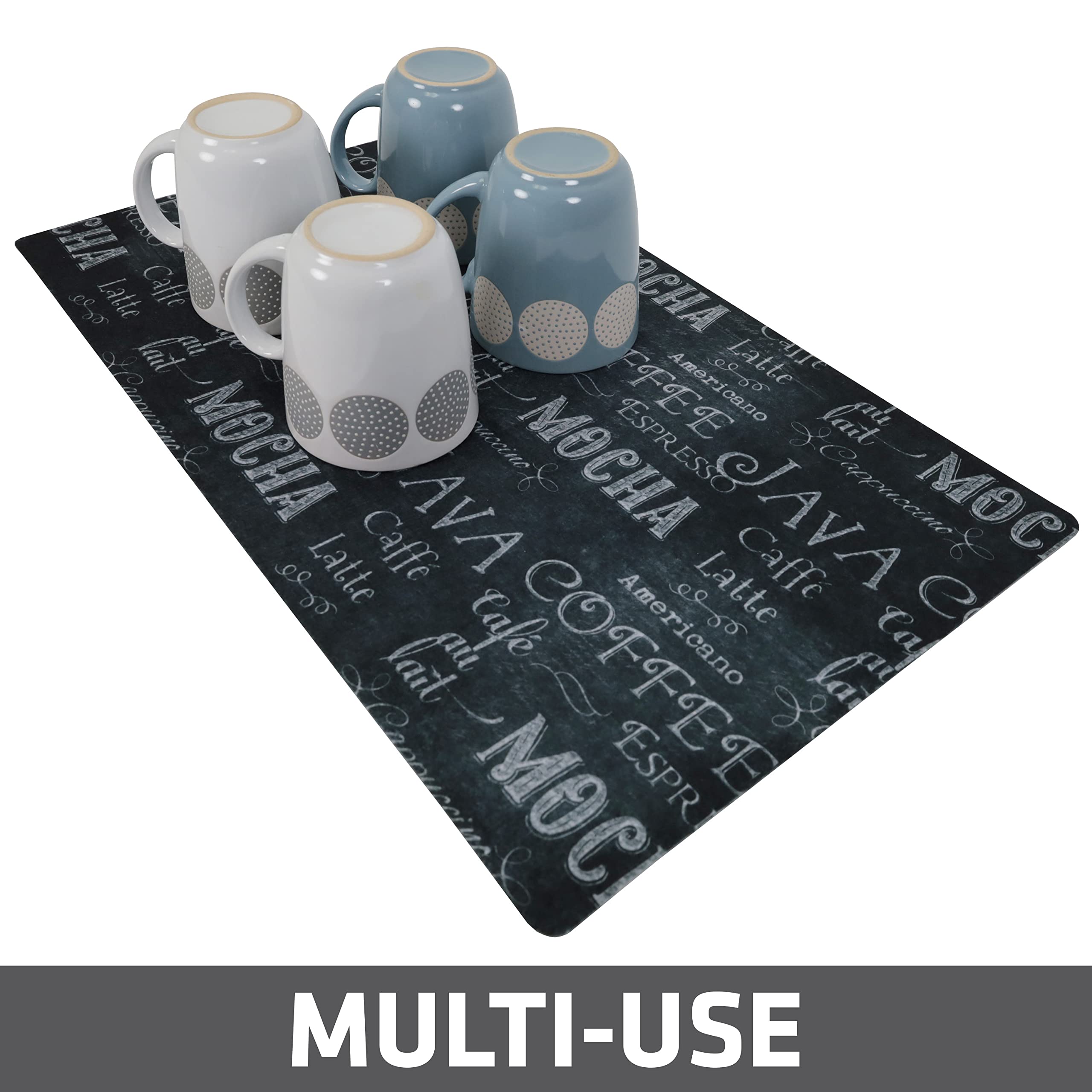 Drymate Coffee Maker Mat, (Coffee Station Bar Accessory) Protects Kitchen Countertops From Spills, Stains  Scratches - Absorbent