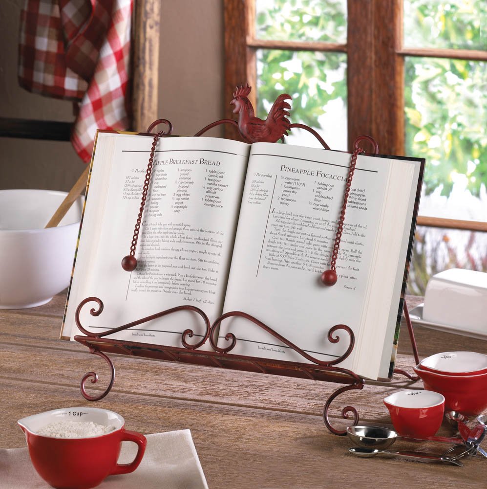 Iron Rooster Cookbook Or Tablet Stand