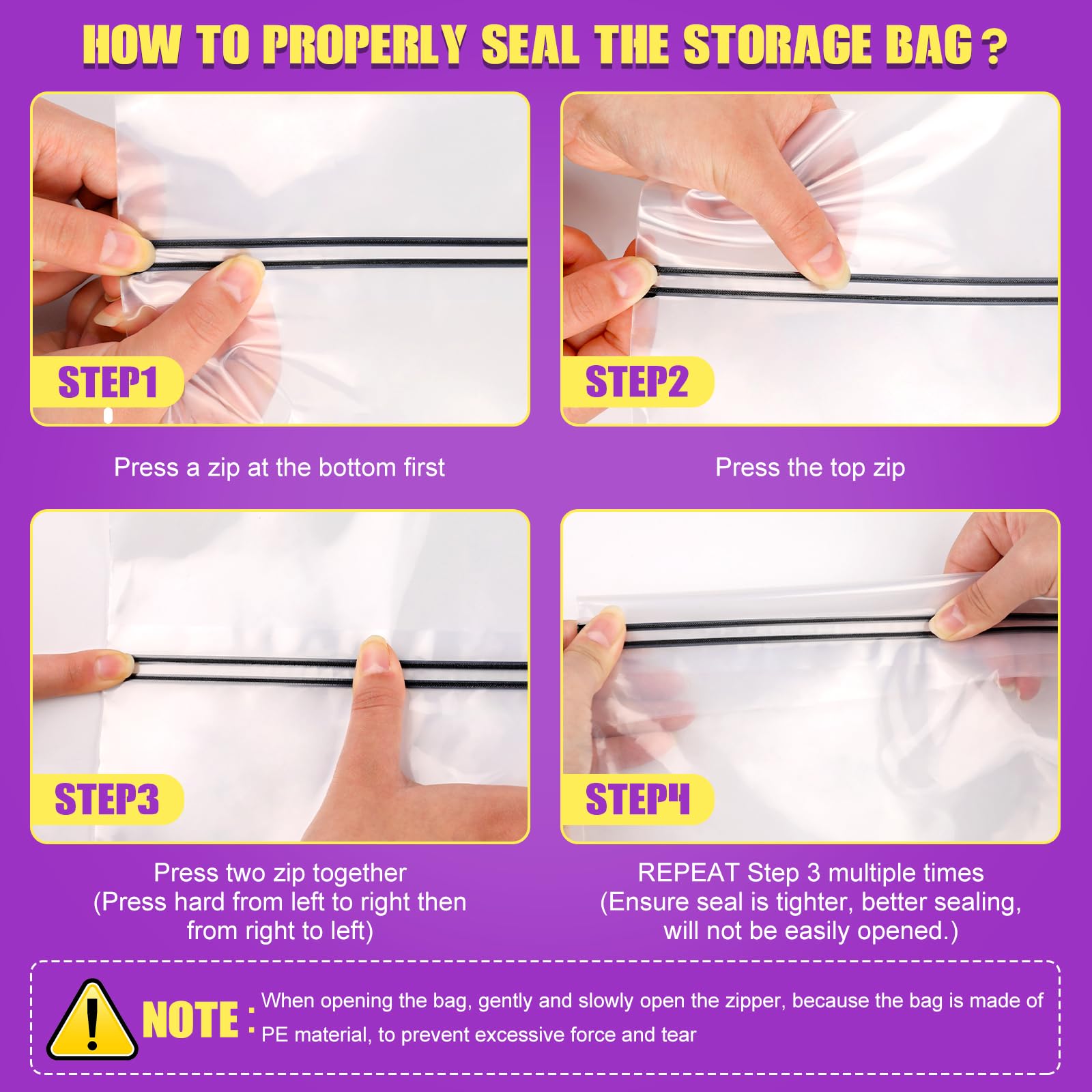 FURWEY 25 Gallon Extra Large Storage Bags 35   x 24   Resealable Clear Bags with Handle 4 Mil Thick Heavy Duty Big Bag for Cloth