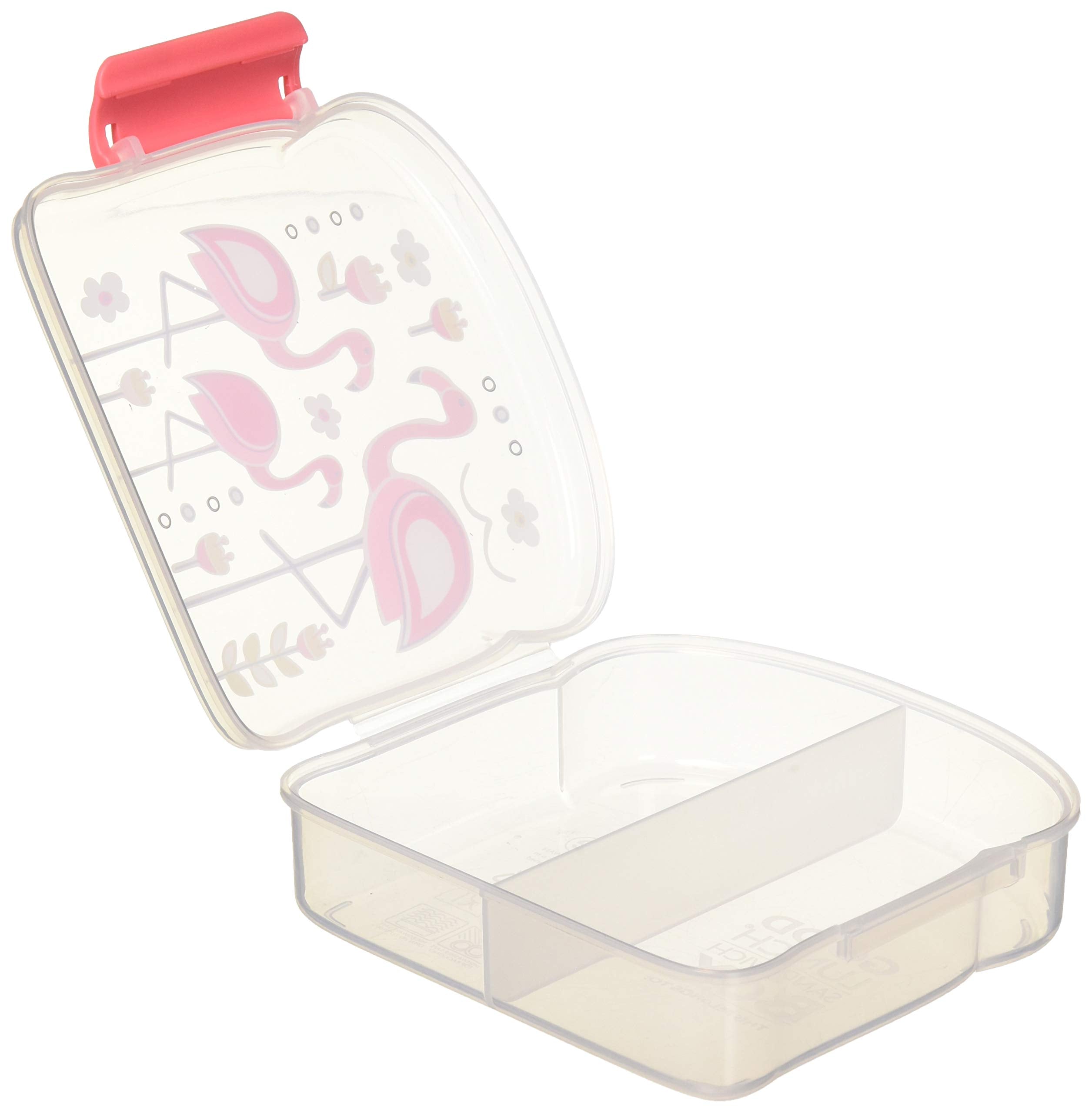 Sugarbooger Good Lunch Sandwich Box, Flamingo, 1 Count (Pack Of 1)