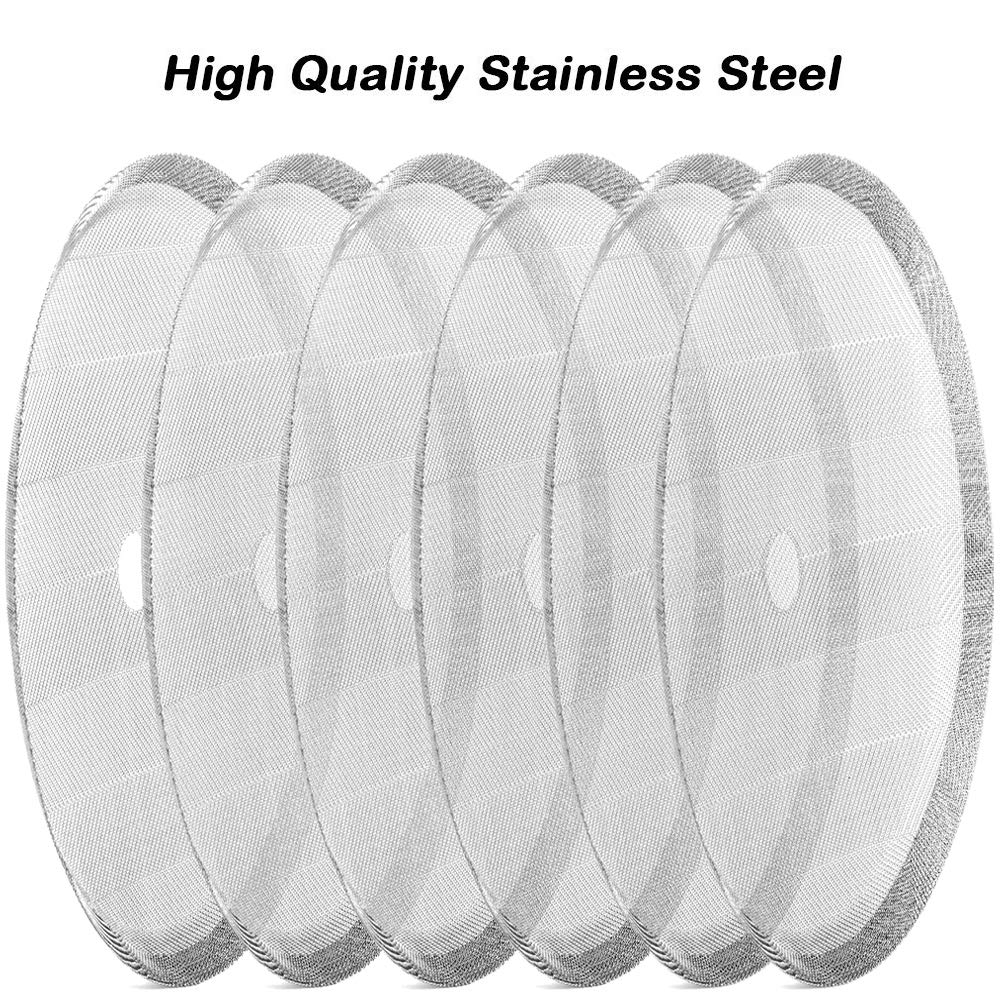 Ackllr 6 Pack French Press Replacement Filter Screen,Reusable Stainless Steel Mesh Filters For Universal 1000 Ml / 34 Oz / 8 Cup