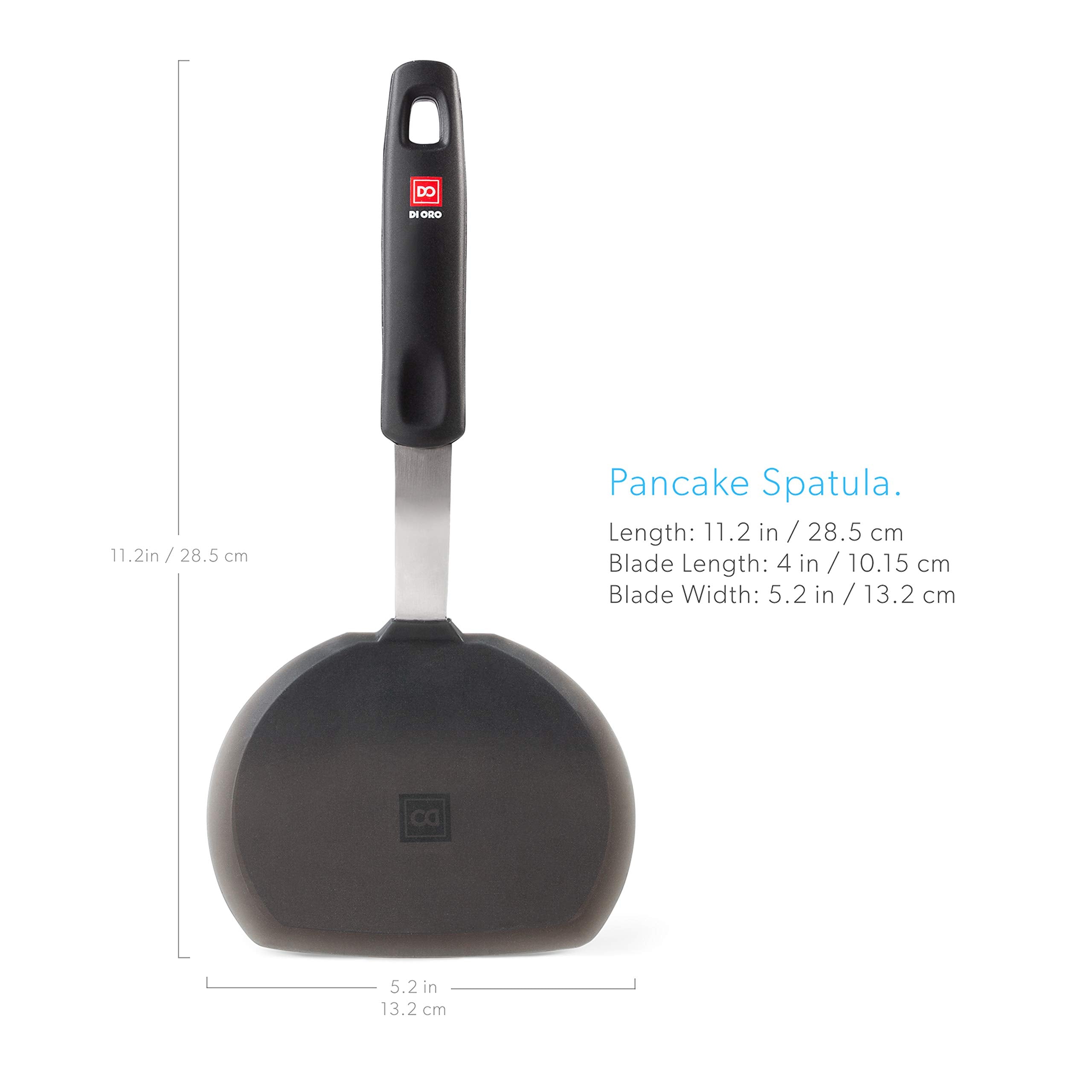 Silicone Turner Pancake Spatula - Nonstick Cookware Safe 600F Heat-Resistant Flexible & Thin Cooking Flipper For Eggs - Reinforc