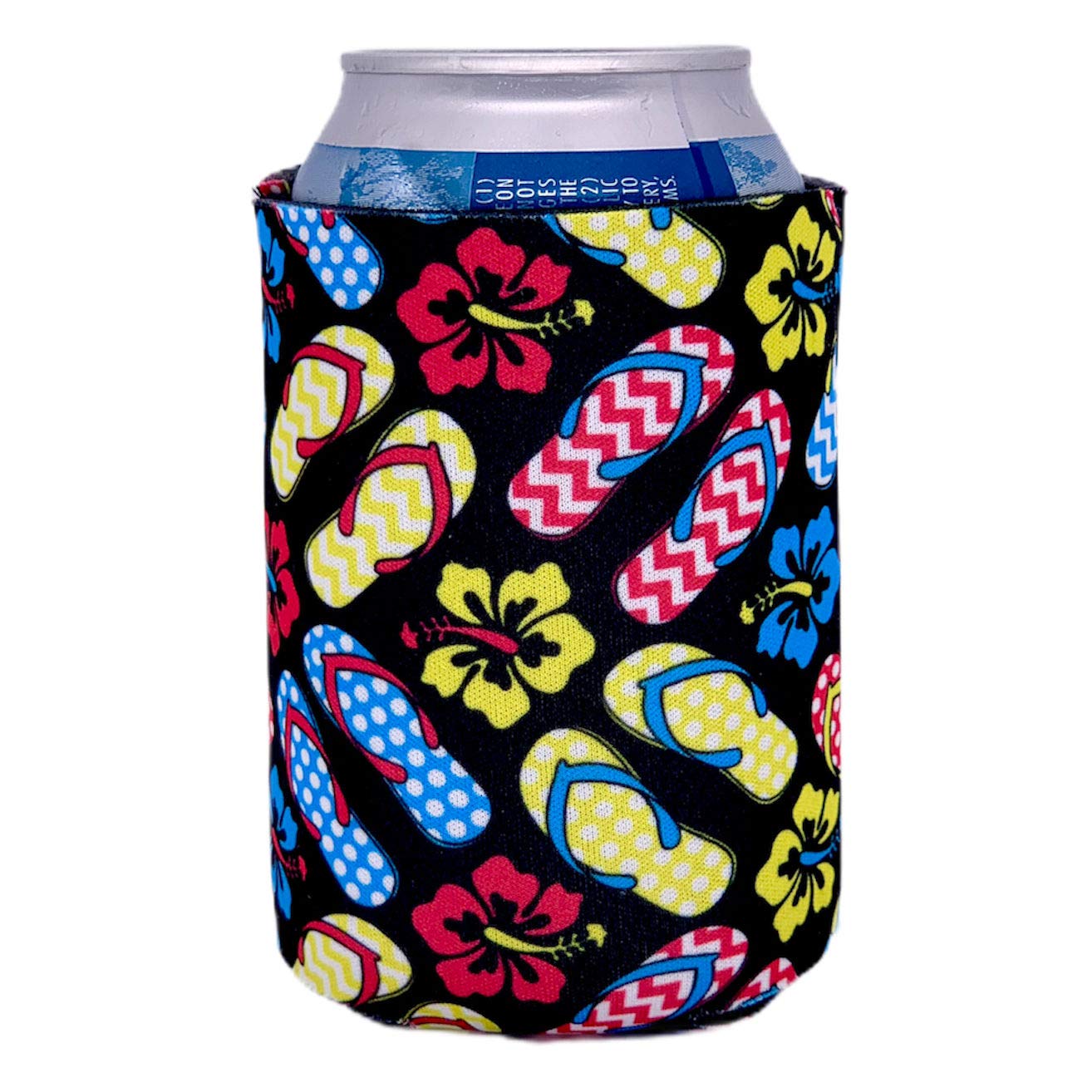 Flip Flop Pattern Collapsible Can Coolie