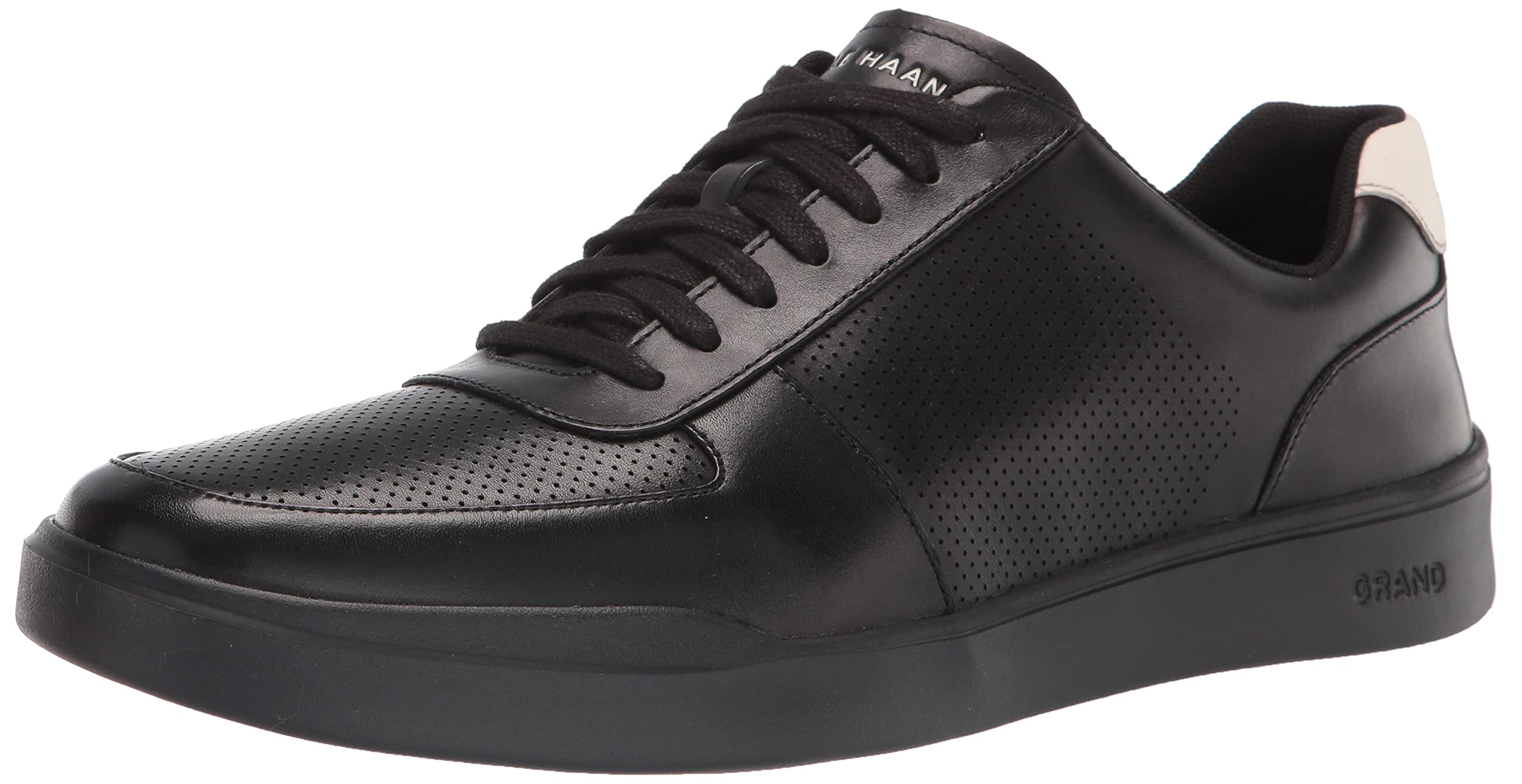Cole Haan Mens Grand Crosscourt Modern Perforated Sneaker, Blackblackwhite, 105