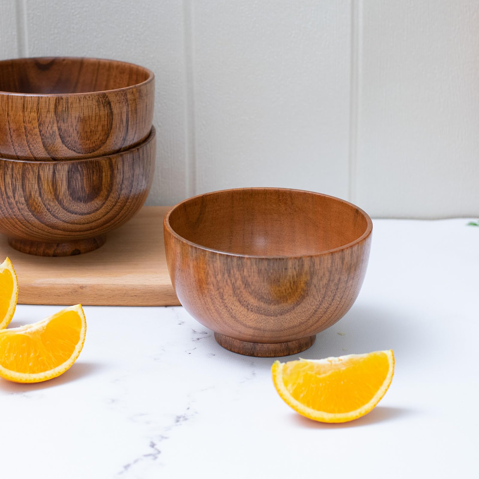 Cospring Handmade Wood Bowl, Mug, For Rice, Soup, Dip, Coffee, Tea, Decoration (1Pc Jujube Bowl, L: 5-1/8 Inch Dia By 3-1/8 Inch