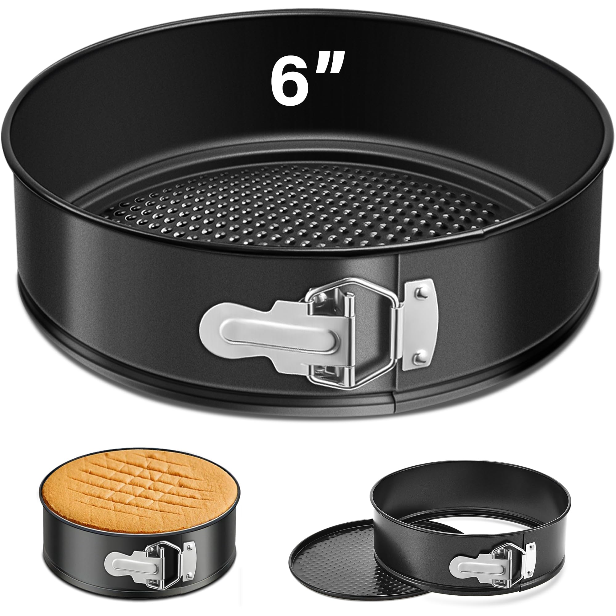 AIRSOHOO 6 Inch Springform Pan, Nonstick, Leakproof Design