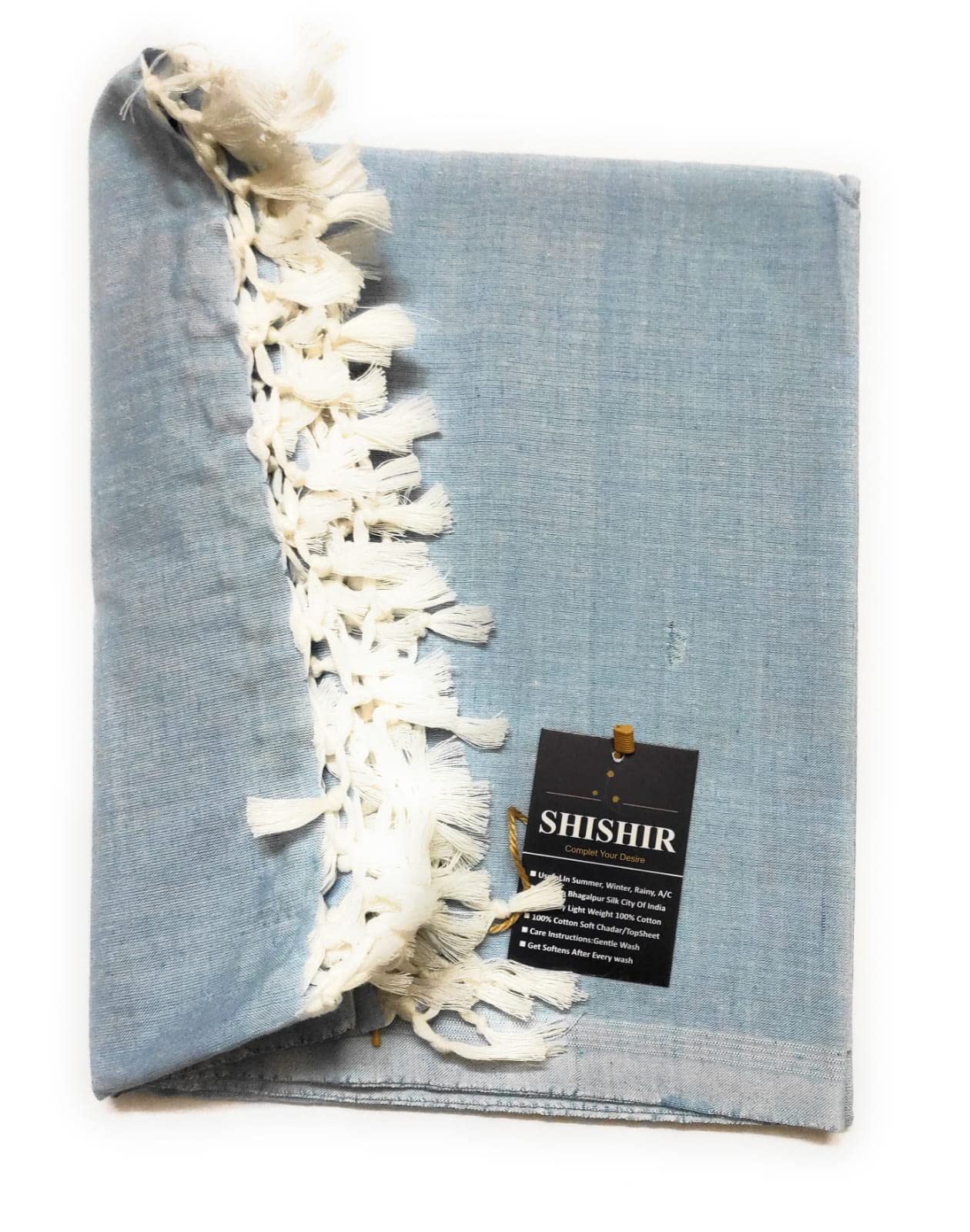 Shishir Organic Bhagalpuri Pure Thin Layer Cotton Blanket Lightweight Breathable Super Soft (Famous Bhagalpuri Chadar Most Popul
