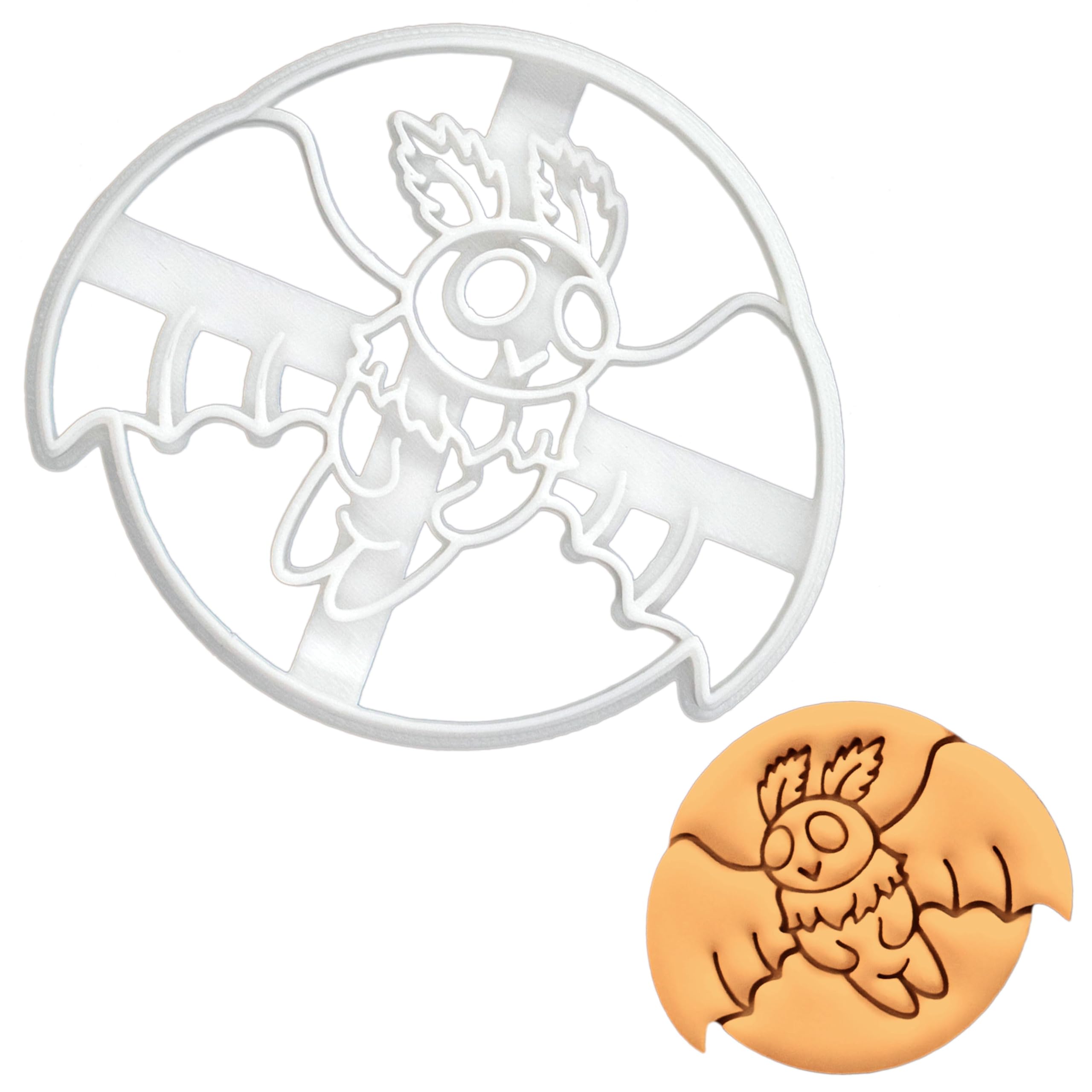 BAKERLOGY Cute Mothman Flying Cookie Cutter - Bake Halloween Treats - Detailed Biscuit Cutter Design for Baking and Crafts, idea
