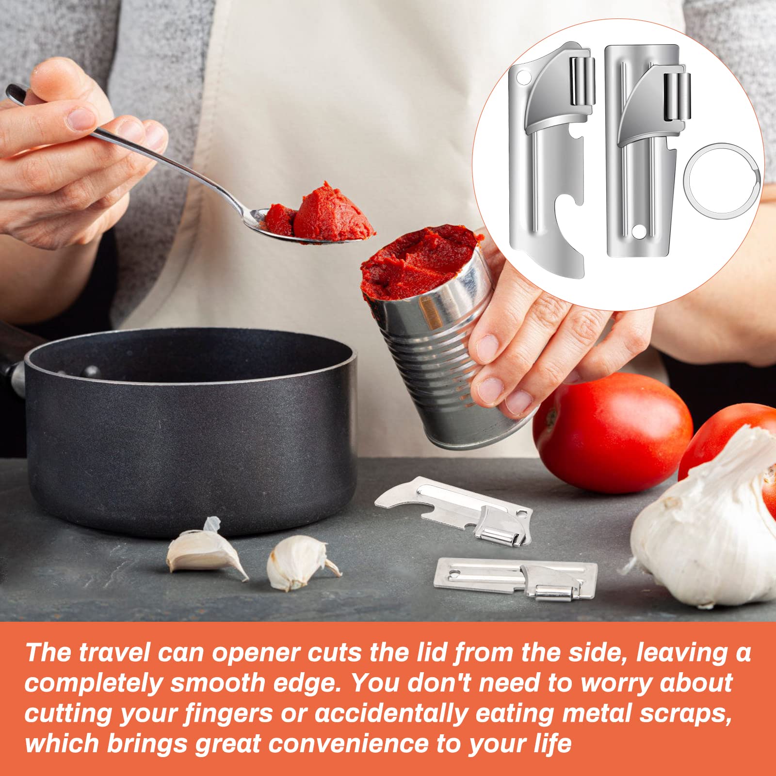 12 Pieces Military Style Can Openers With Key Rings, Anglecai P-51 And P-57 Military Can Openers Camping Can Openers Stainless S