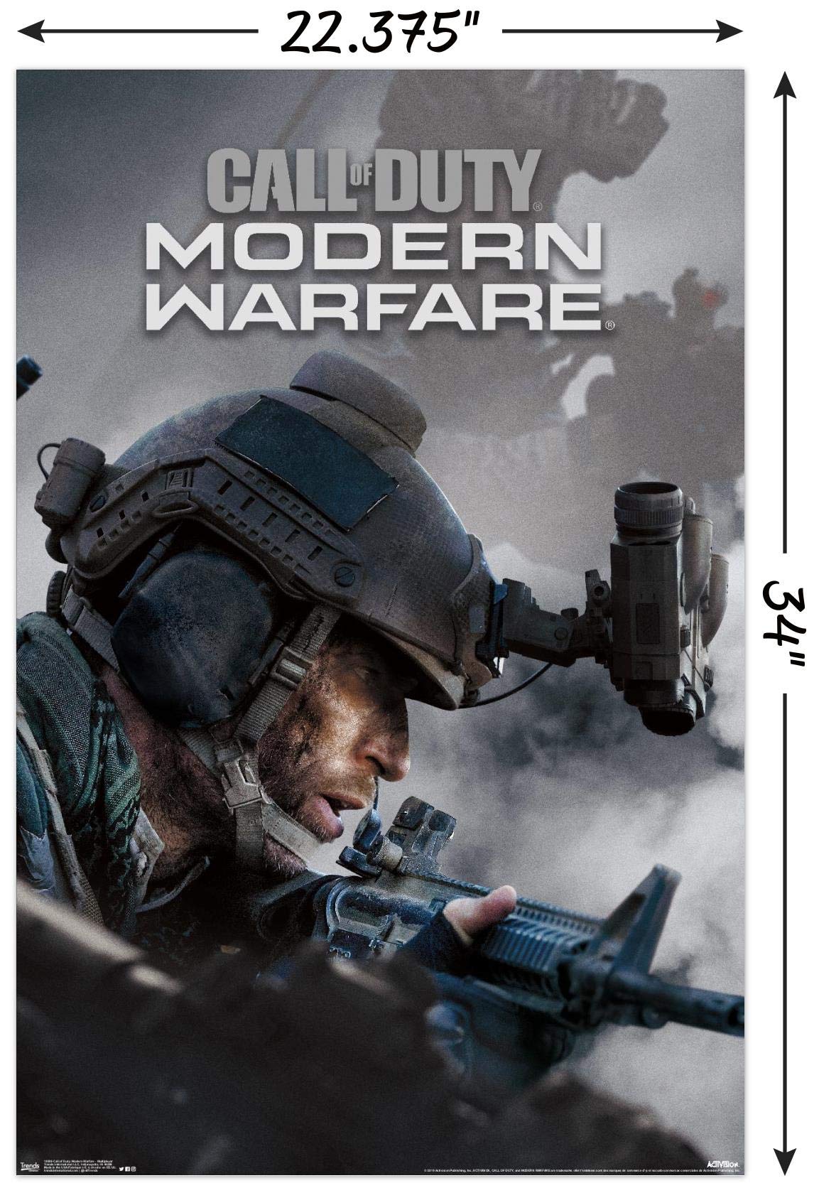 Trends International Call Of Duty: Modern Warfare - Multiplayer Wall Poster, 22.375'' X 34'', Poster & Clip Bundle