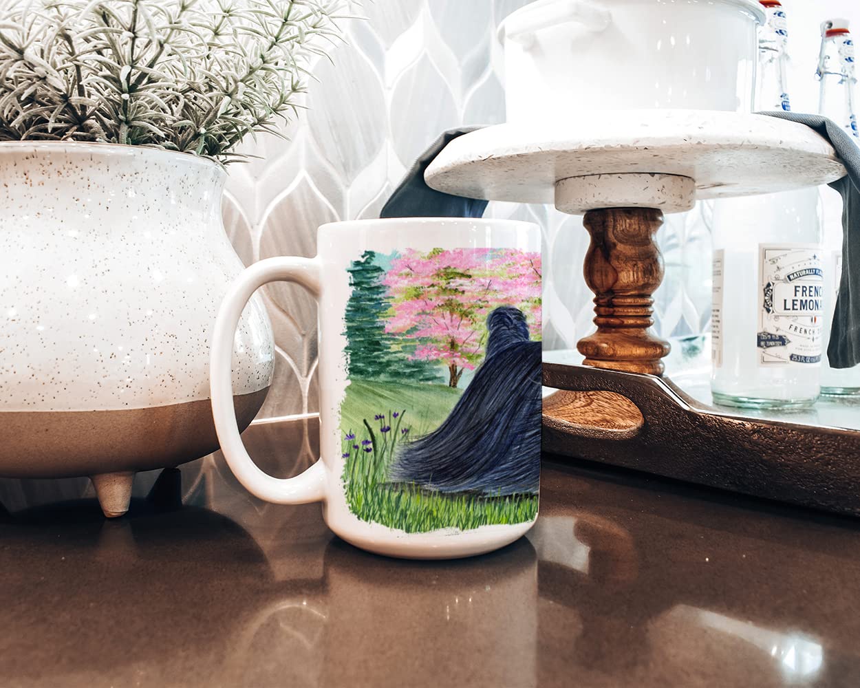 'Caroline's Treasures SS8188CM15 Yorkie Dishwasher Safe Microwavable Ceramic Coffee Mug, 15 oz, Multicolor''