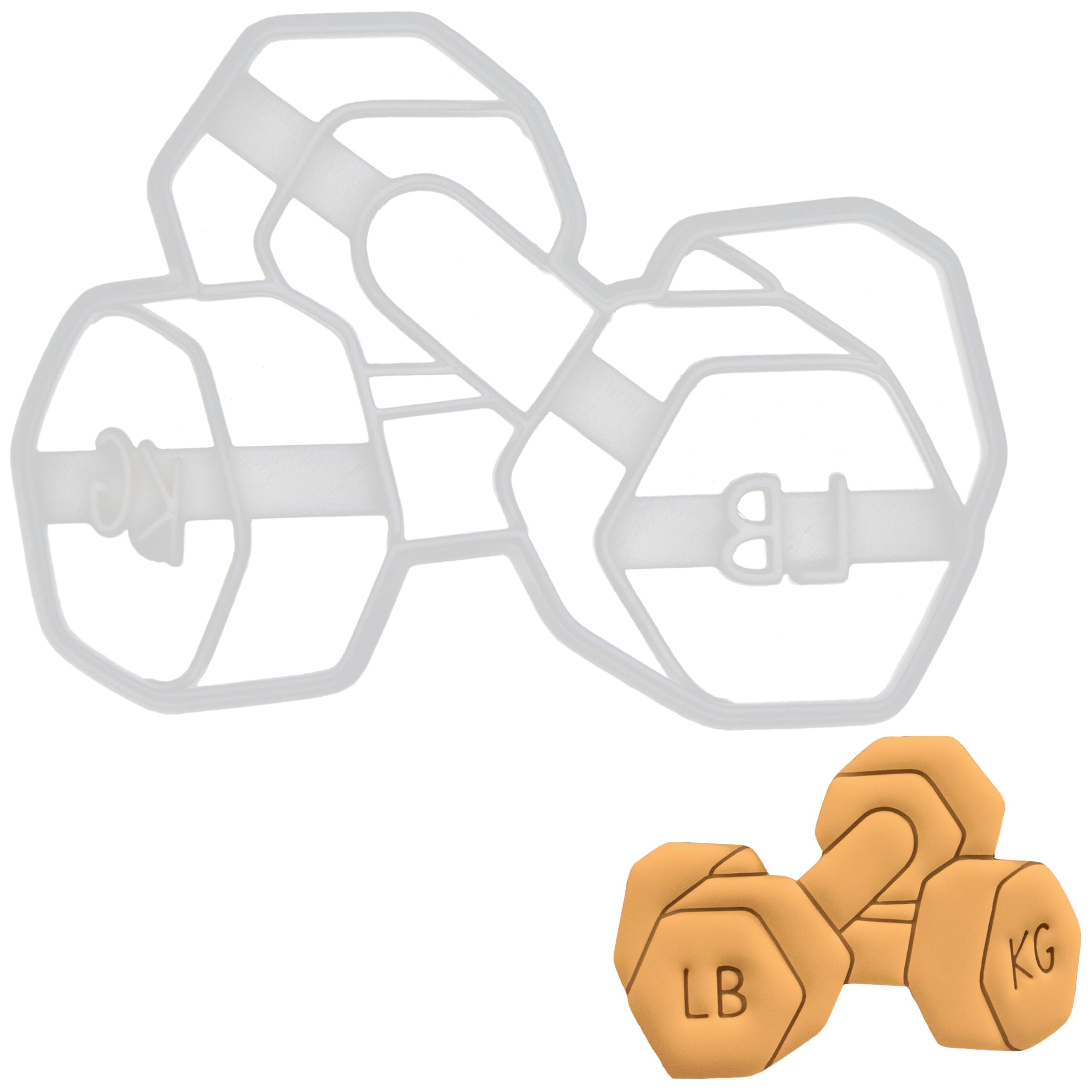 Dumbbells Cookie Cutter, 1 piece  Bakerlogy