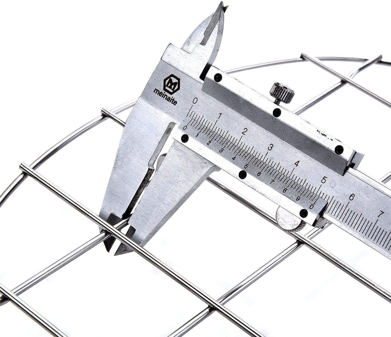TamBee 9.8x6.7 Inch Oval Roasting Cooling Rack, 304 Stainless Steel, Silver, Model 8541884356, Thick Version, 1PC