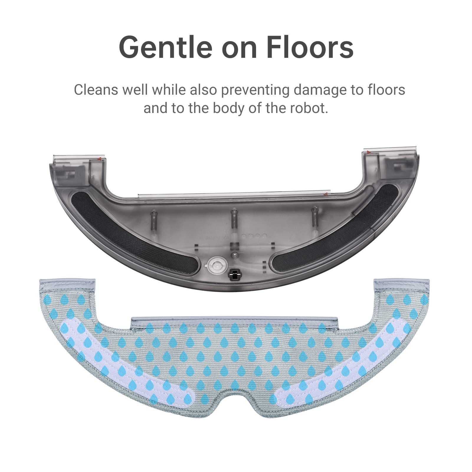 dreame Z10 Pro/D10 Plus Mop Pads, Robot Vacuum Wet Mopping Pads, Replacement Mop Cloths for Mopping Floor(2PCS)
