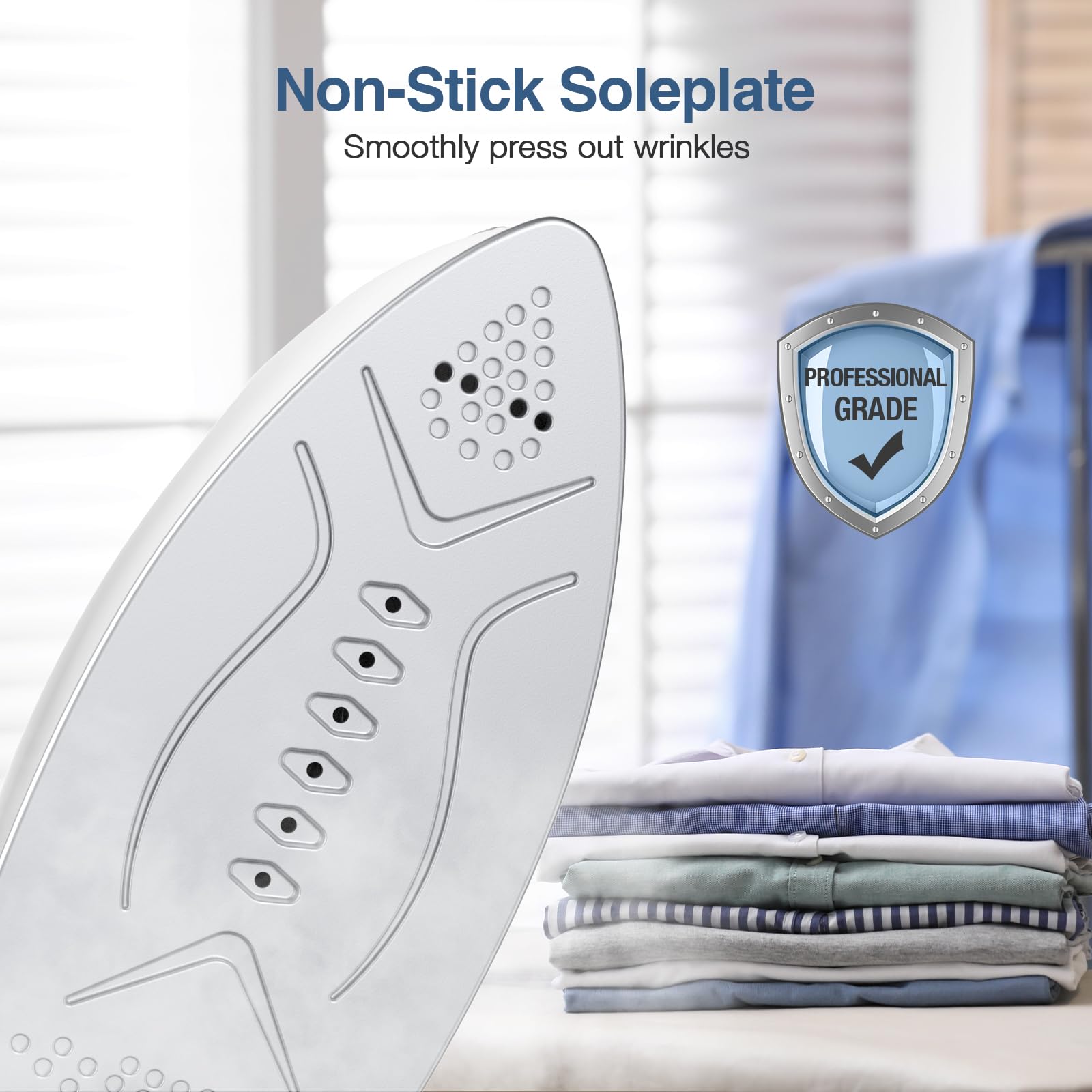 Sundu Mini Iron With Steam,Travel Iron Portable Non-Stick Soleplate Steam Samll Iron For Quilting & Sewing,300 Microsteam Holes,