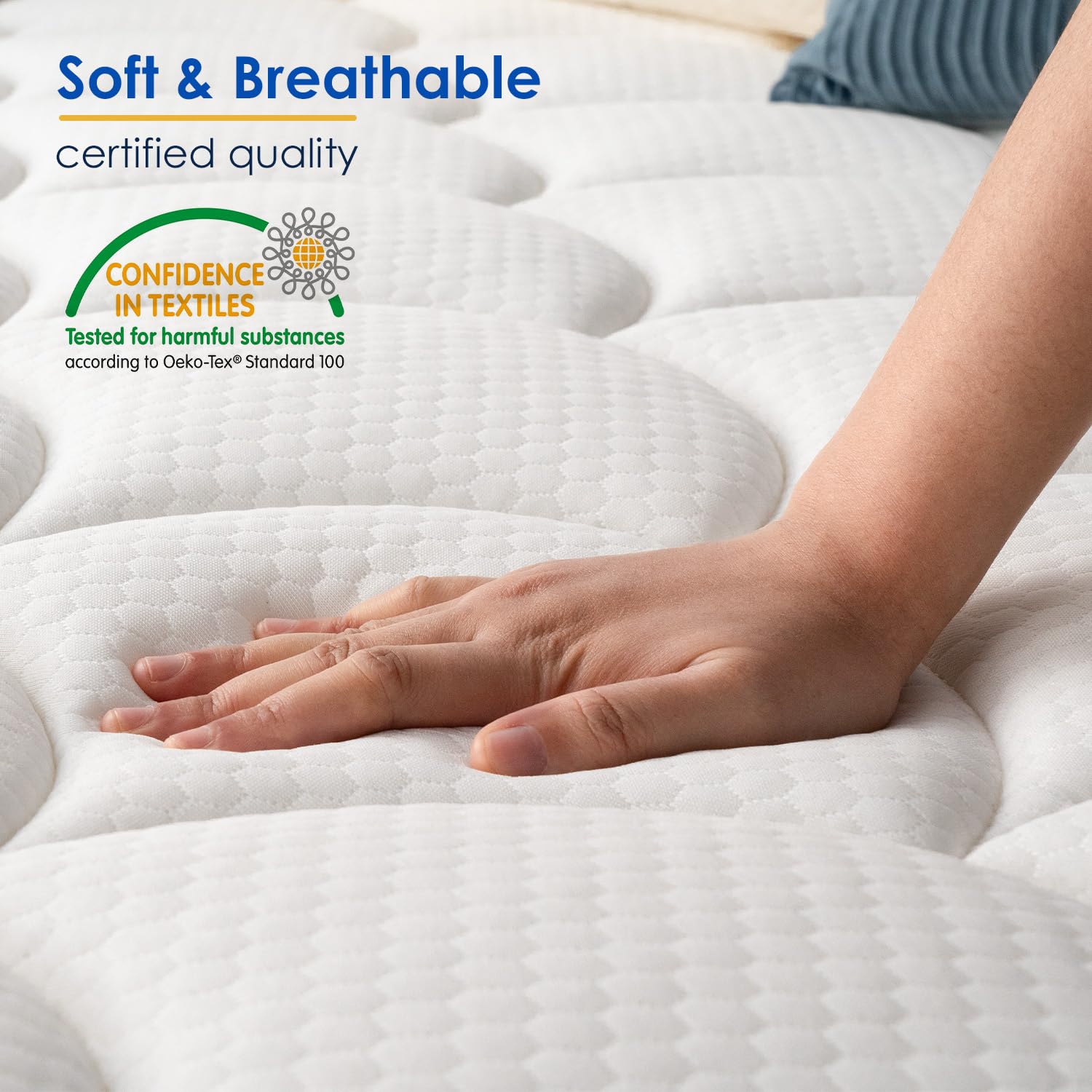 Queen Rose Full Mattress, 10 Inch Full Size Hybrid Mattress In A Box, Gel Memory Foam & Individually Pocket Innerspring Hybrid B