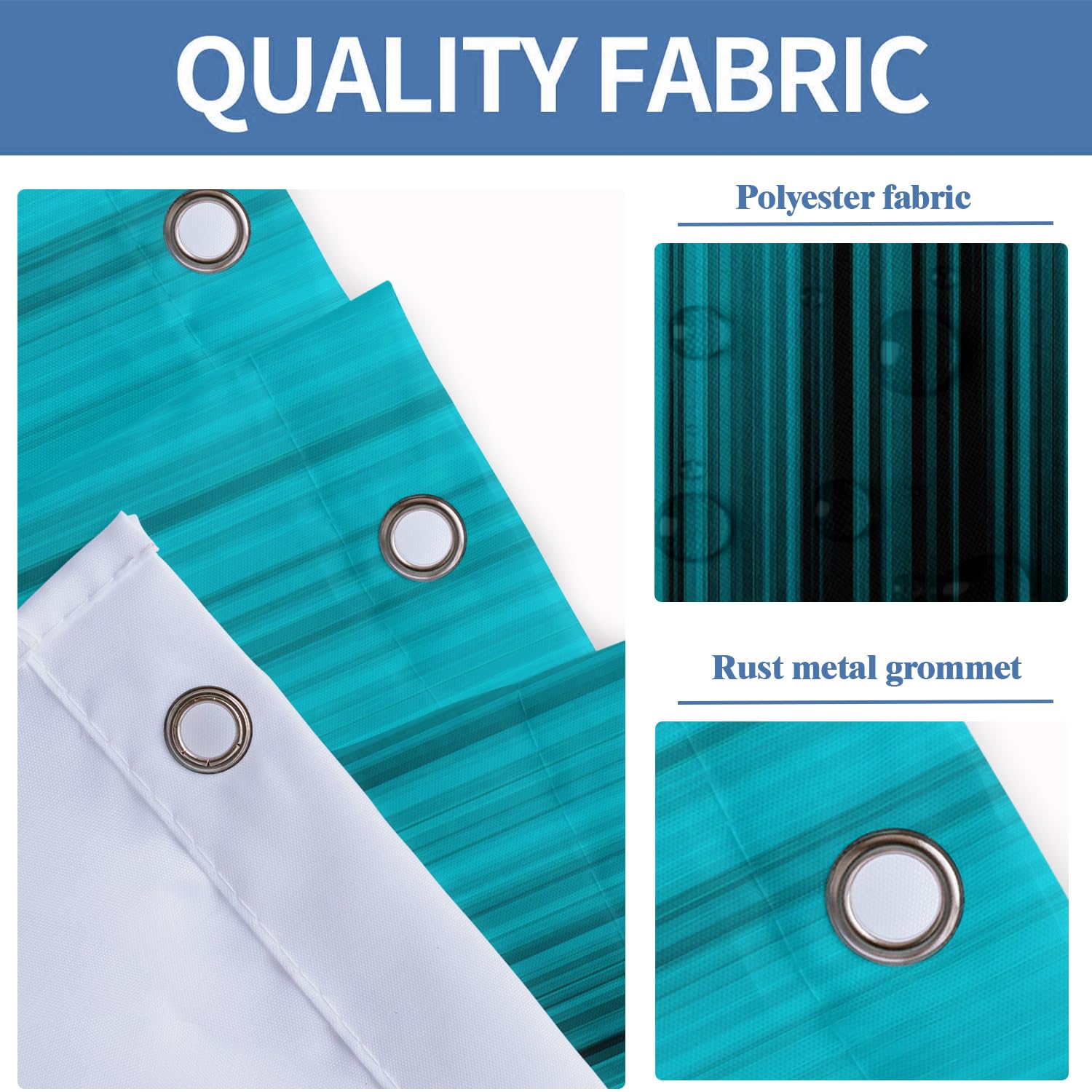 Aatter Teal And Black Shower Curtain Get Naked Turquoise Aqua Funny Adults Cool Abstract Ombre Art Aesthetic Gothic Mens Boys Te