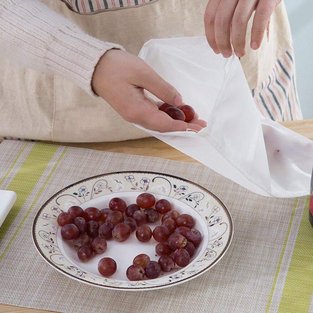 3Pcs Reusable Filter Bags Mesh Nylon Bags For Nut Milk, Coffee, Juice 74 Micron 8'' X 12''