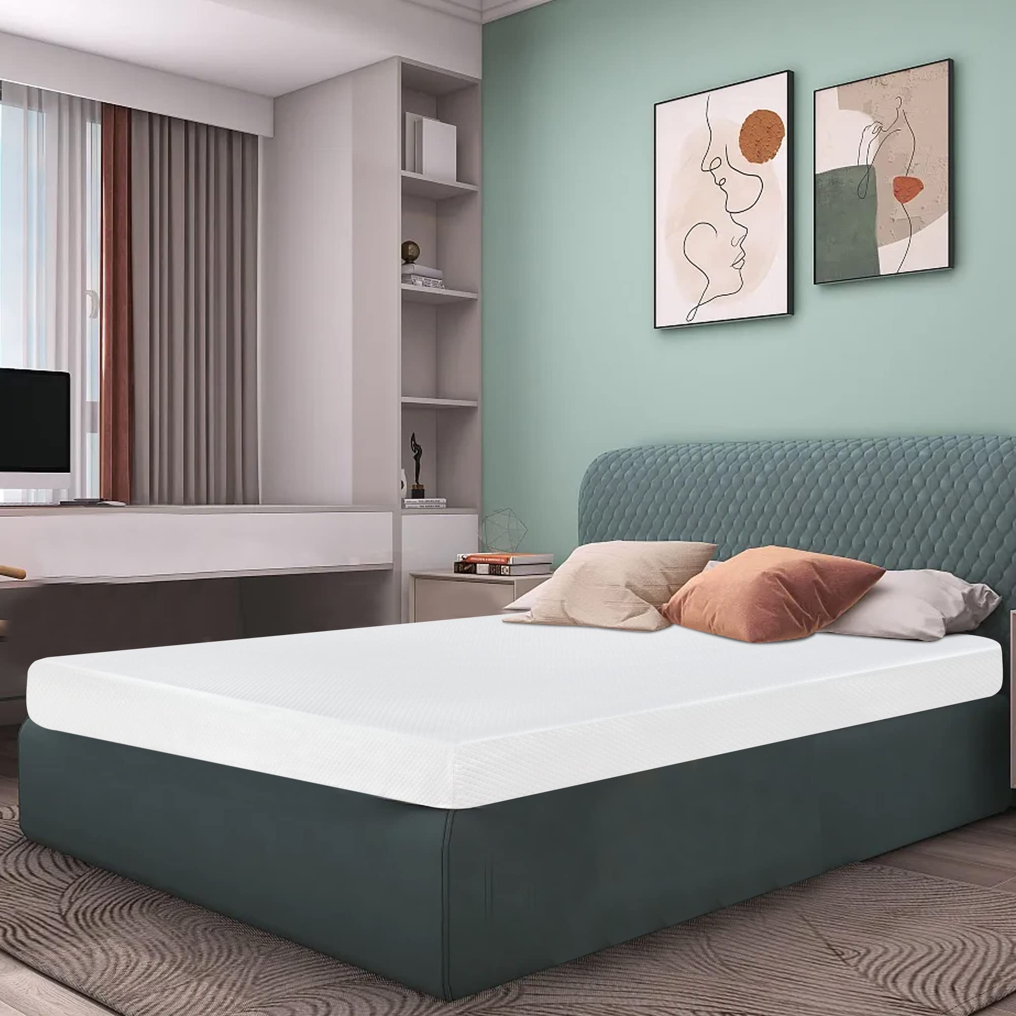 Bestmassage Mattress 5 Inch Gel Memory Foam Mattress/Full Mattress/Cooling Gel Infusion/Certipur-Us Certified/Comfy Support,Whit