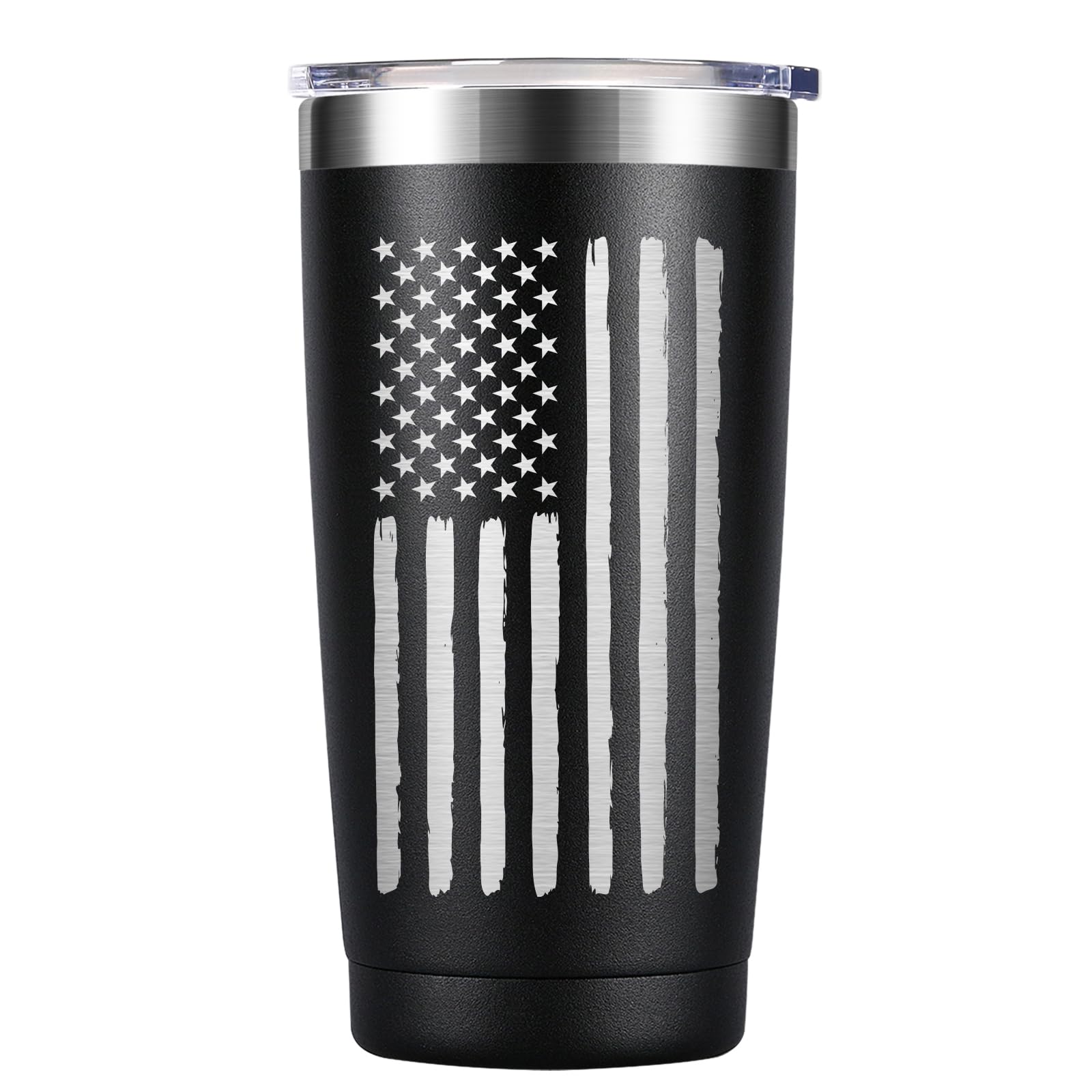 sprodog American Flag Tumbler, 20 Oz Stainless Steel Insulated Tumbler, Patriotic Gift for Men, Veteran Military Gifts for Soldi