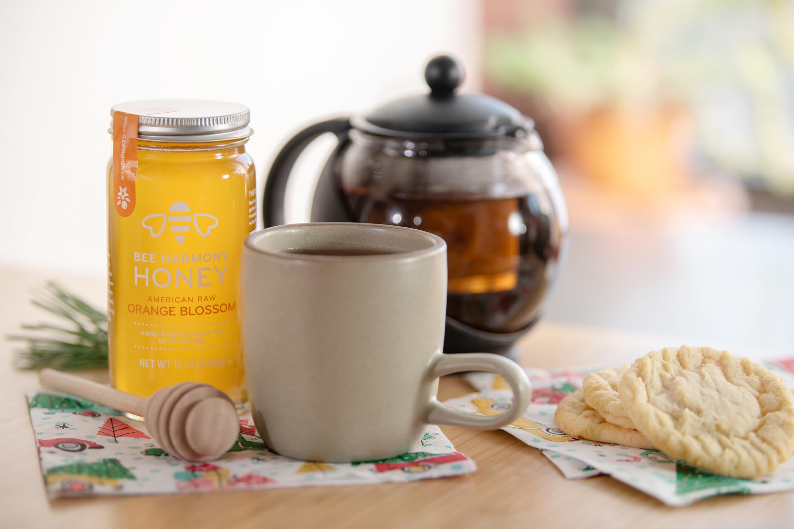 Bee Harmony American Raw Orange Blossom Honey, 12 Ounce (Pack Of 2)A