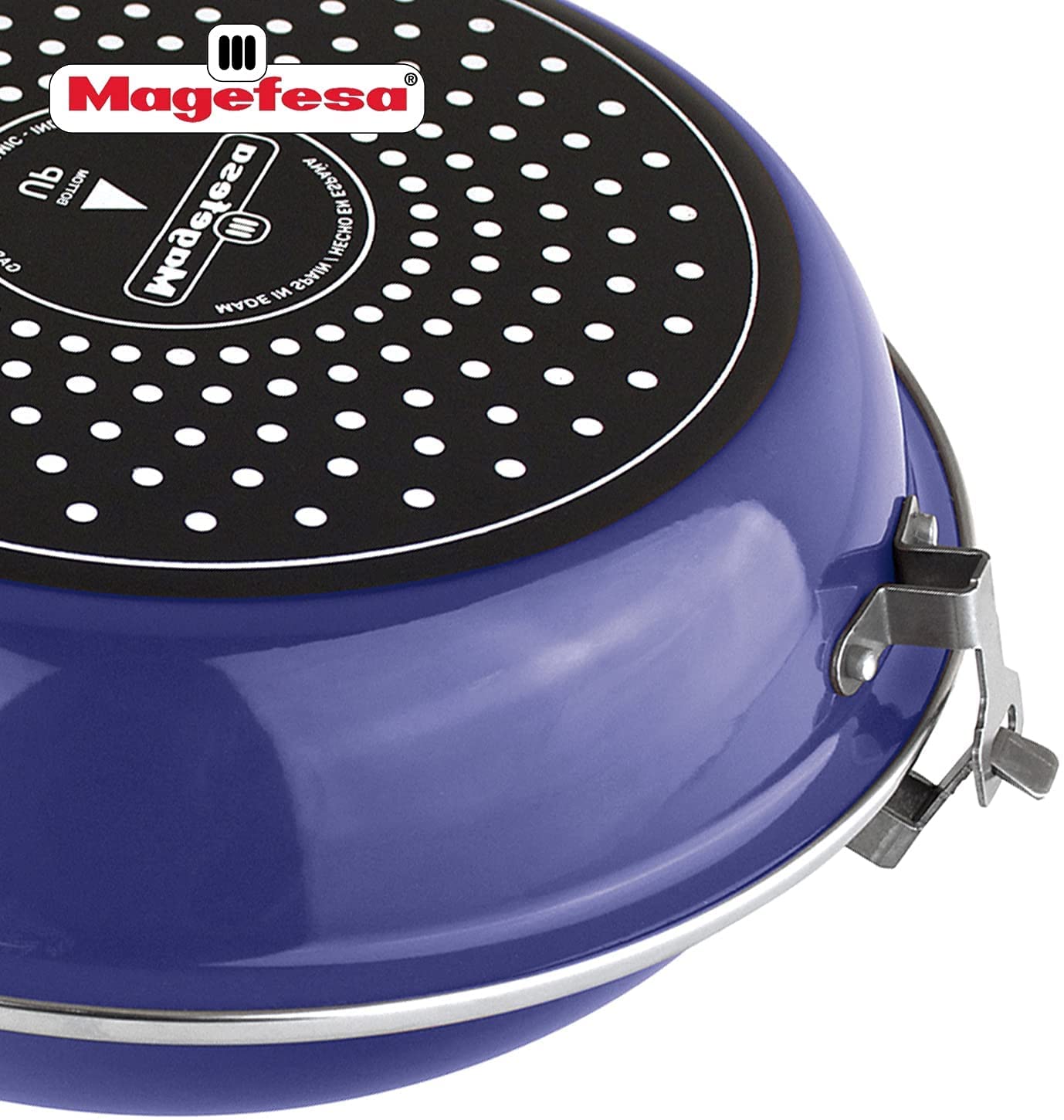 Magefesa Blue Frittata Pan. Double Layer Non-Stick Frying Pan, Vitrified Steel, Compatible With All Types Of Fire, Including Ind