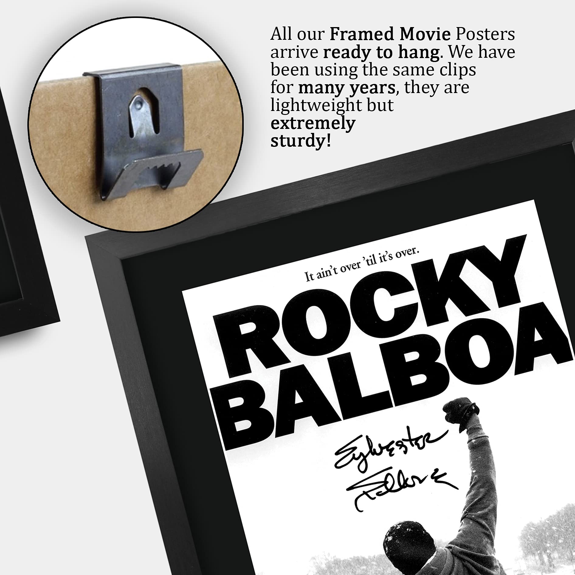 Hwc Trading Rocky 6 Balboa Sylvester Stallone 16 X 12 Inch Framed Gifts Printed Poster Signed Autograph Picture For Movie Memora