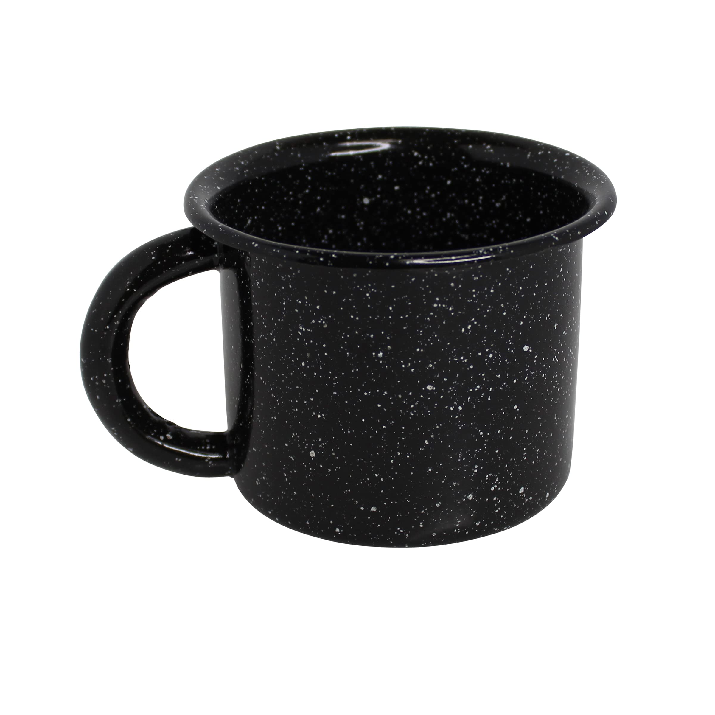 Mirro 12Oz Traditional Vintage Black Speckled Enamel On Steel Mug, (Mir-1071
