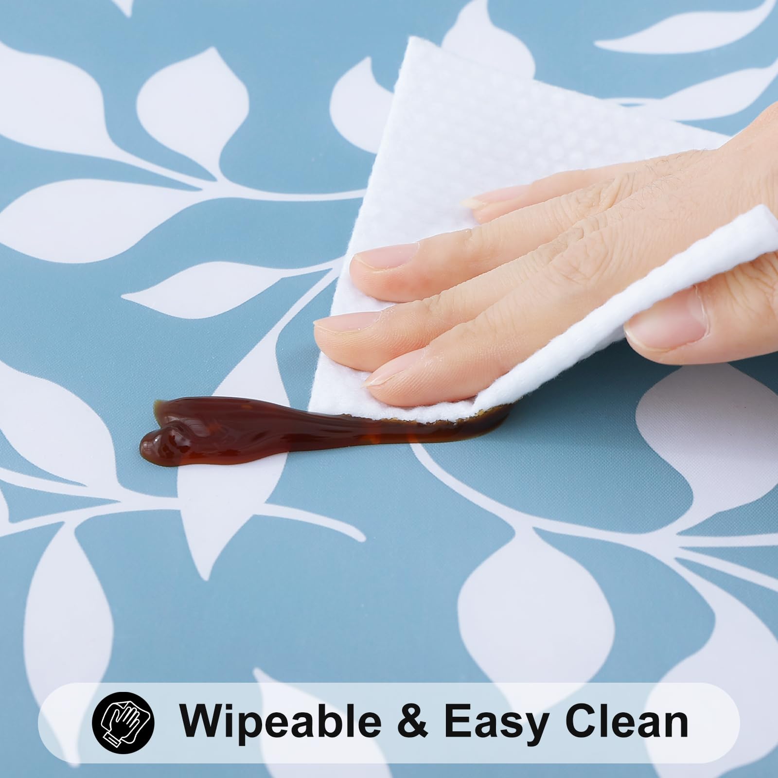 Smiry Plastic Thanksgiving Tablecloth, Sunflower & Pumpkin Wipeable Flannel Backed Vinyl Tablecloths for 4 Foot Tables, Waterpro