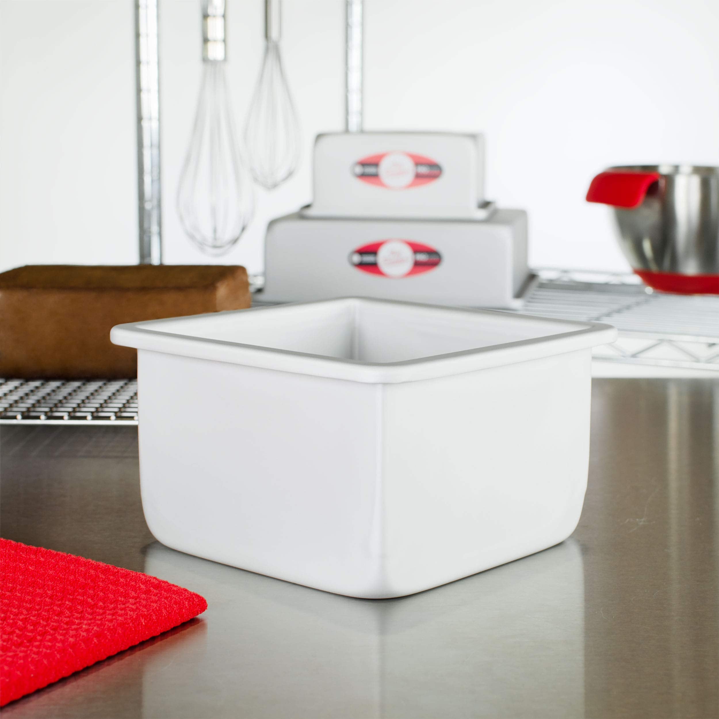 Fat Daddio'S Anodized Aluminum Square Cake Pan, 6 X 4 Inch