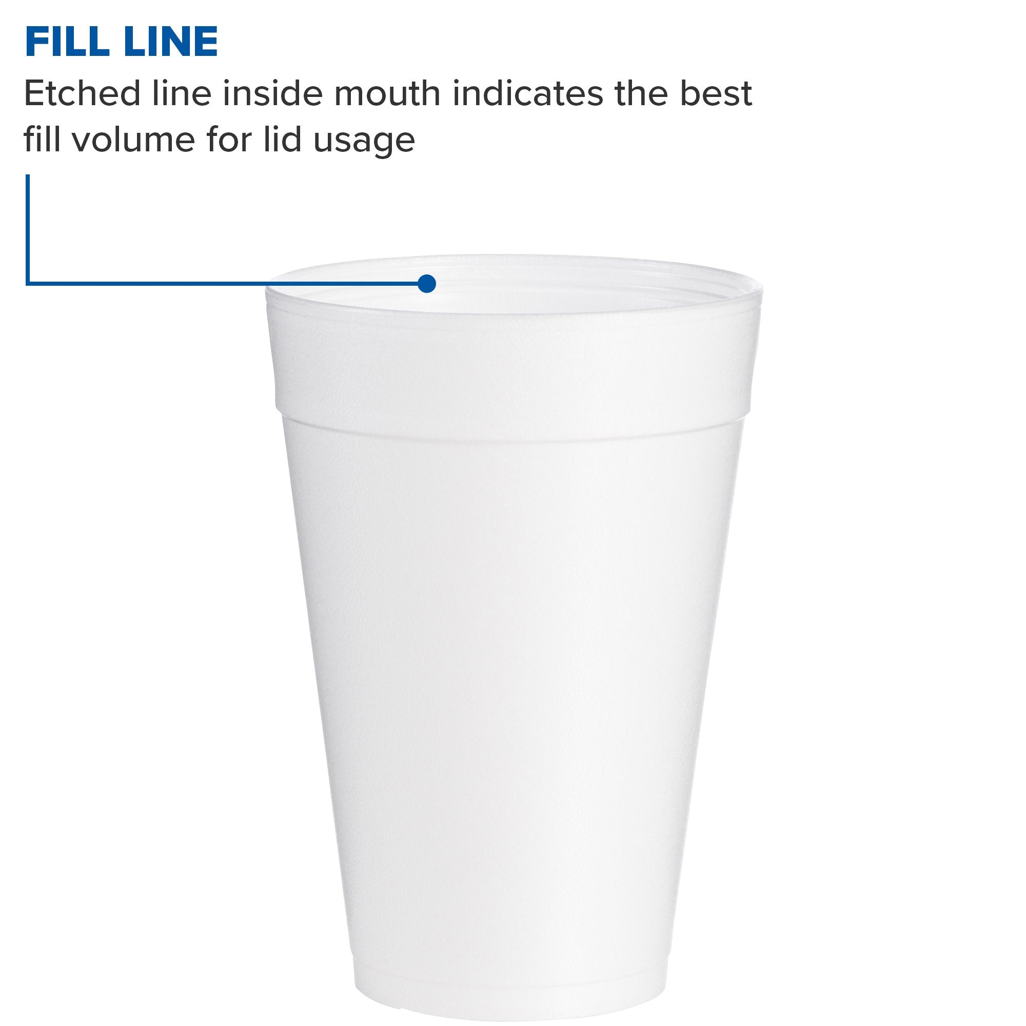 Dart 32Tj32 Foam Drink Cups 32Oz White 25/Bag 20 Bags/Carton
