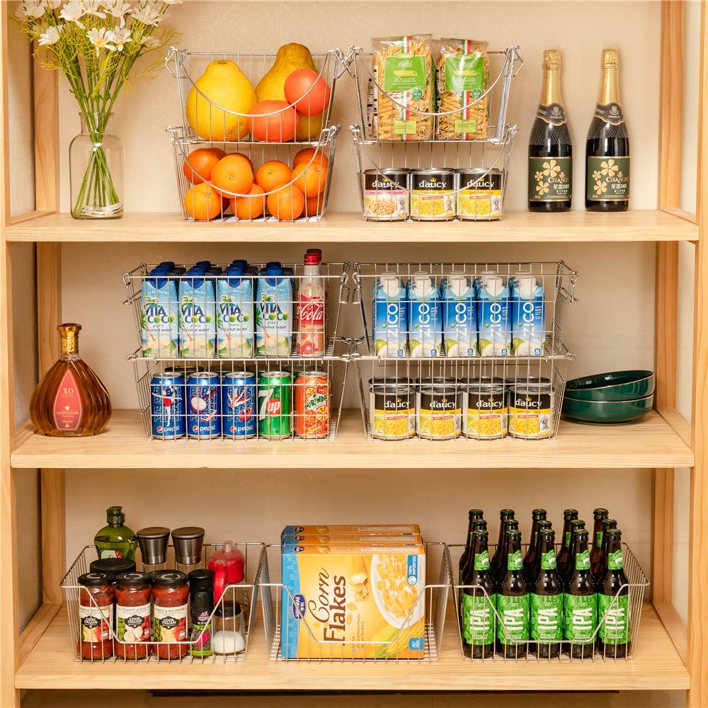 Sanno Chest Freezer Basket Stackable Baskets, Pantry Storage And Organization Chest Freezer Bins Stackable Potato And Onion Stor