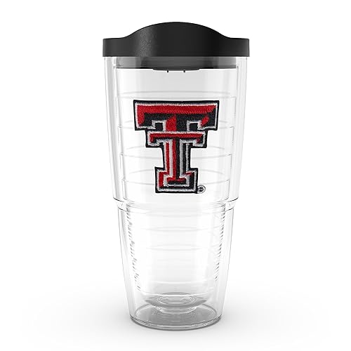 Tervis Made in USA Double Walled Texas Tech University Red Raiders Insulated Tumbler Cup Keeps Drinks Cold & Hot  24oz  Primary Logo